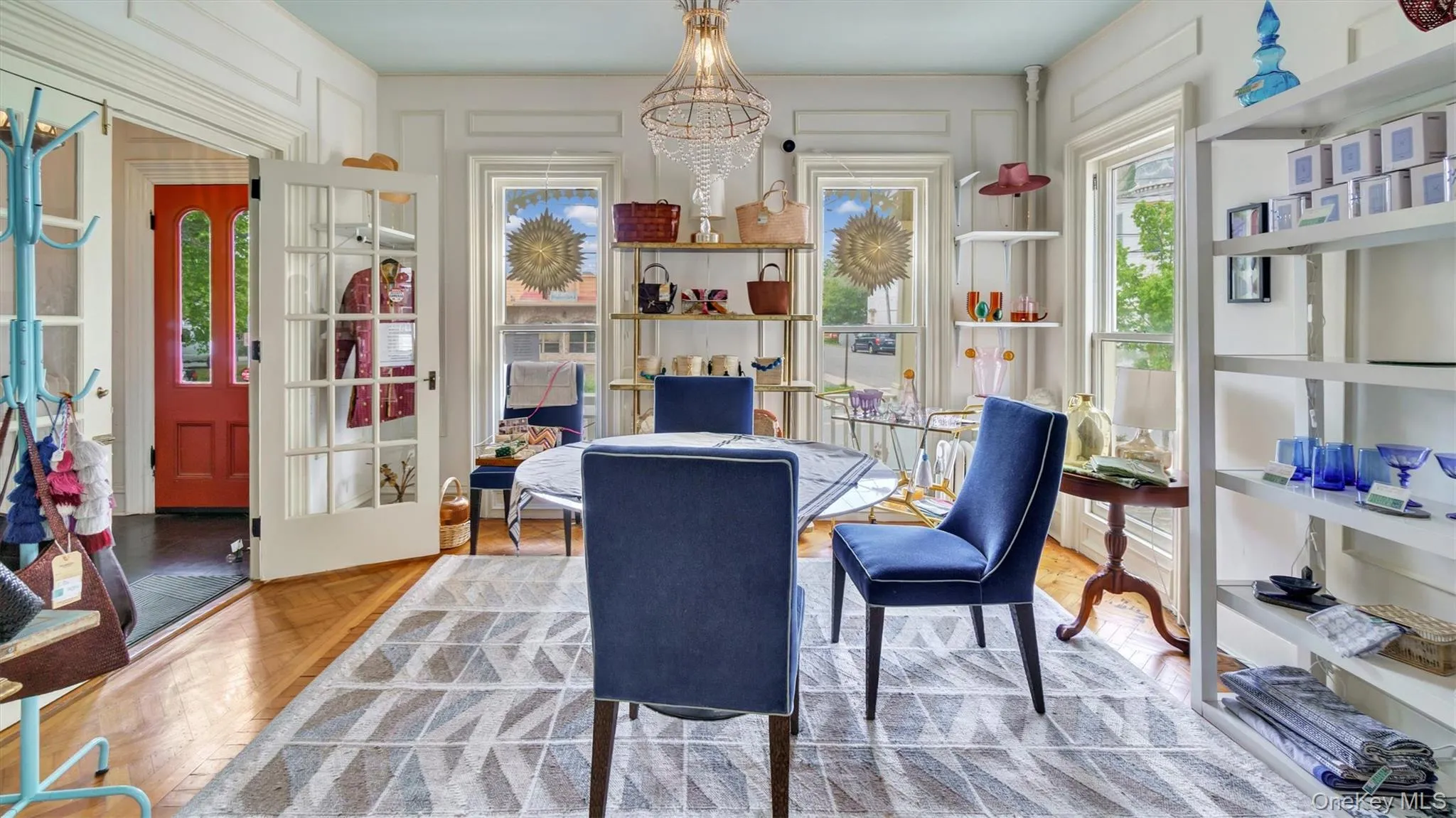 Dining space featuring a decorative wall Dining space featuring a decorative wall