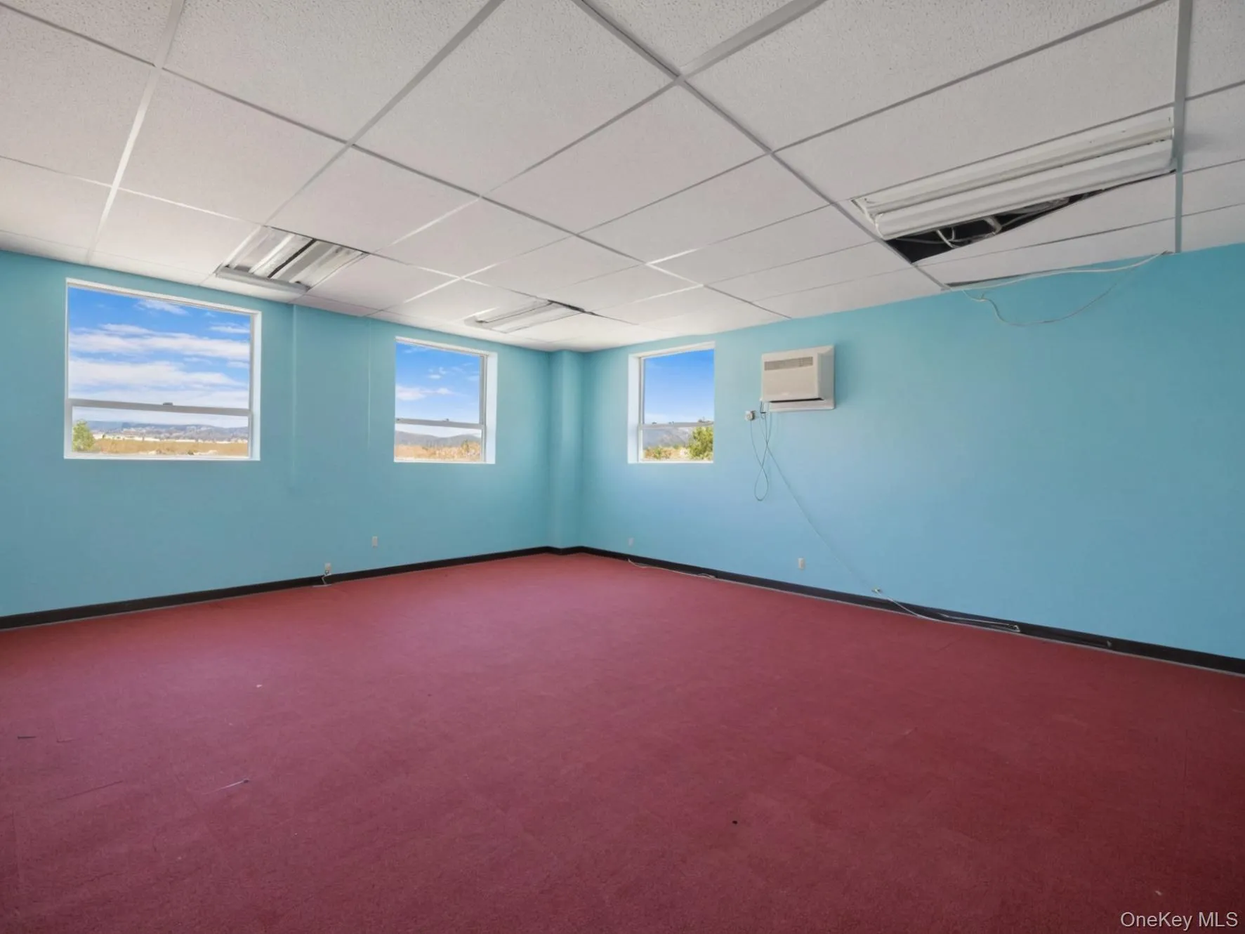 Unfurnished room featuring a paneled ceiling and carpet Unfurnished room featuring a paneled ceiling and carpet