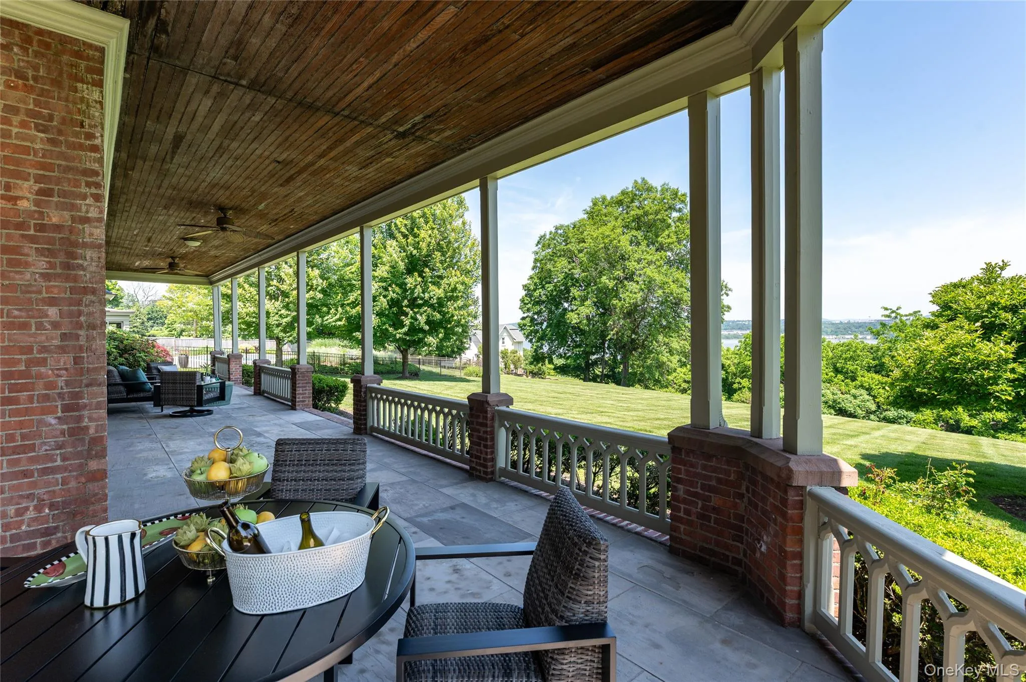 Bluestone veranda spanning the entire western facade. Bluestone veranda spanning the entire western facade.