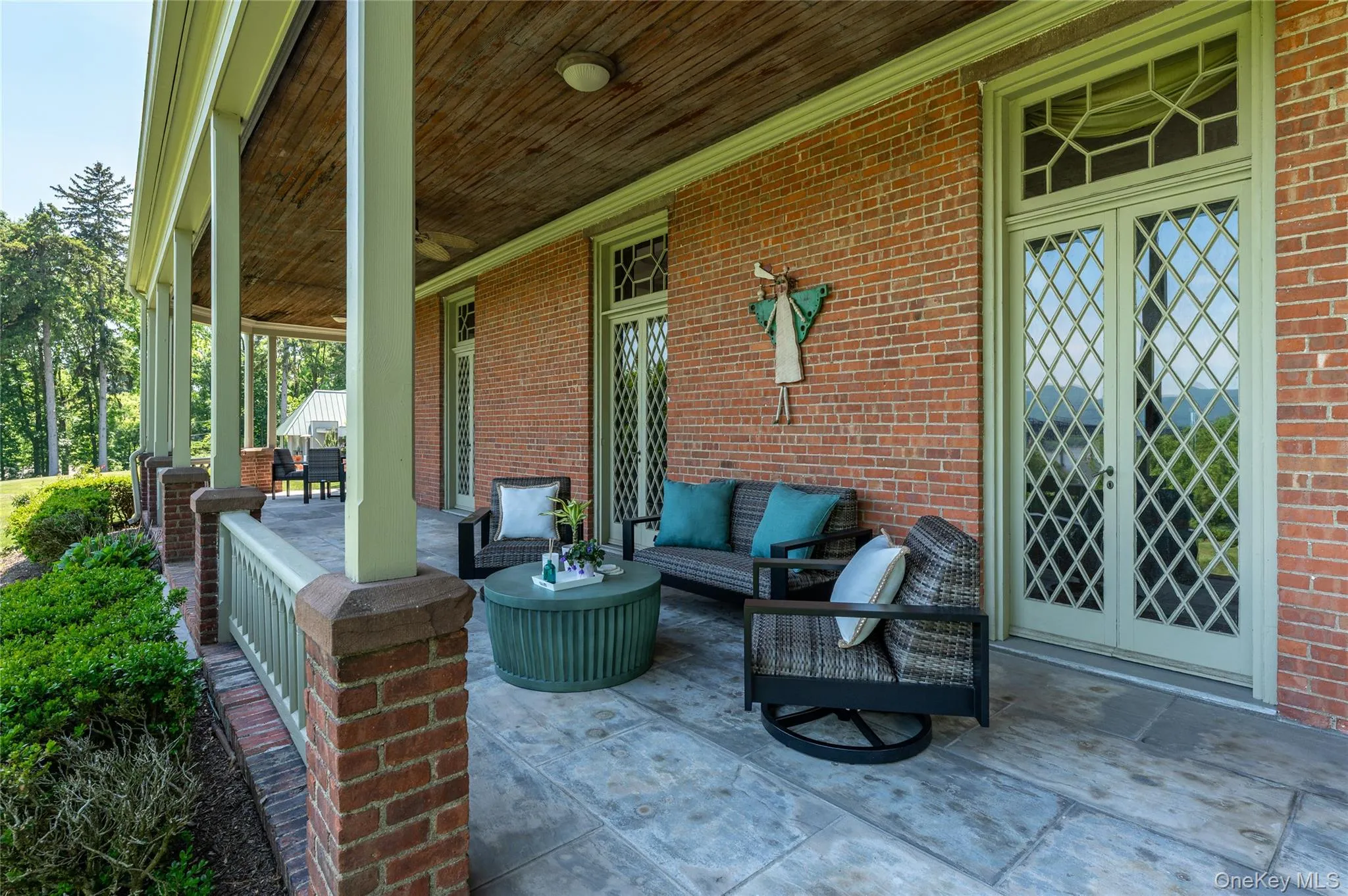 Bluestone veranda spanning the entire western facade. Bluestone veranda spanning the entire western facade.