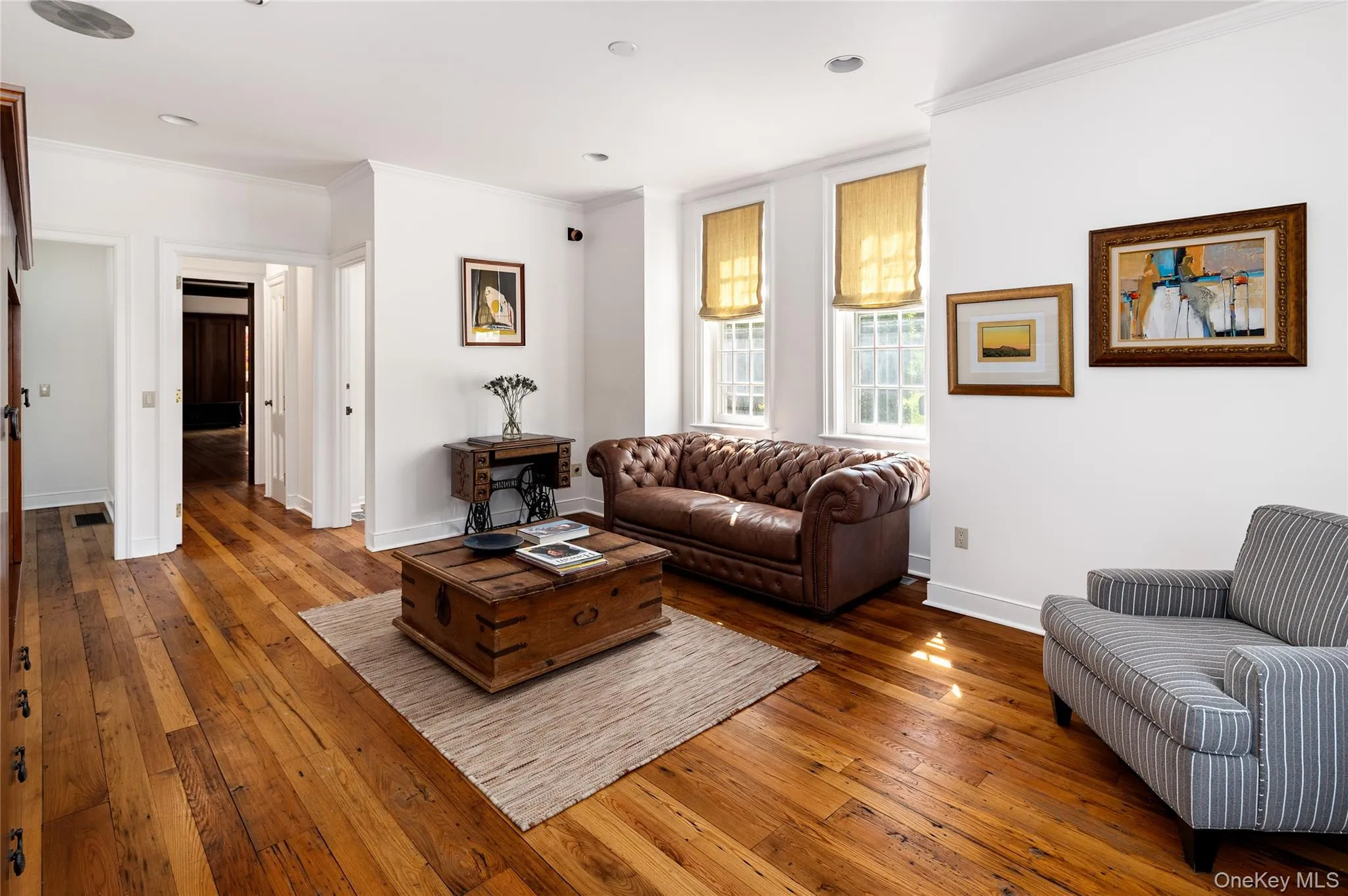 Wide plank wood flooring, recessed lighting. Wide plank wood flooring, recessed lighting.