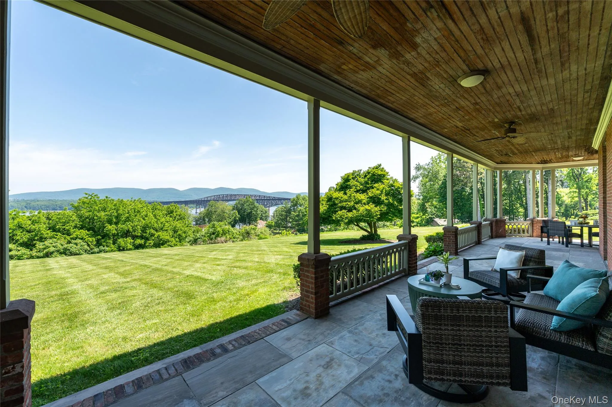 Expansive views of the Hudson River. Expansive views of the Hudson River.