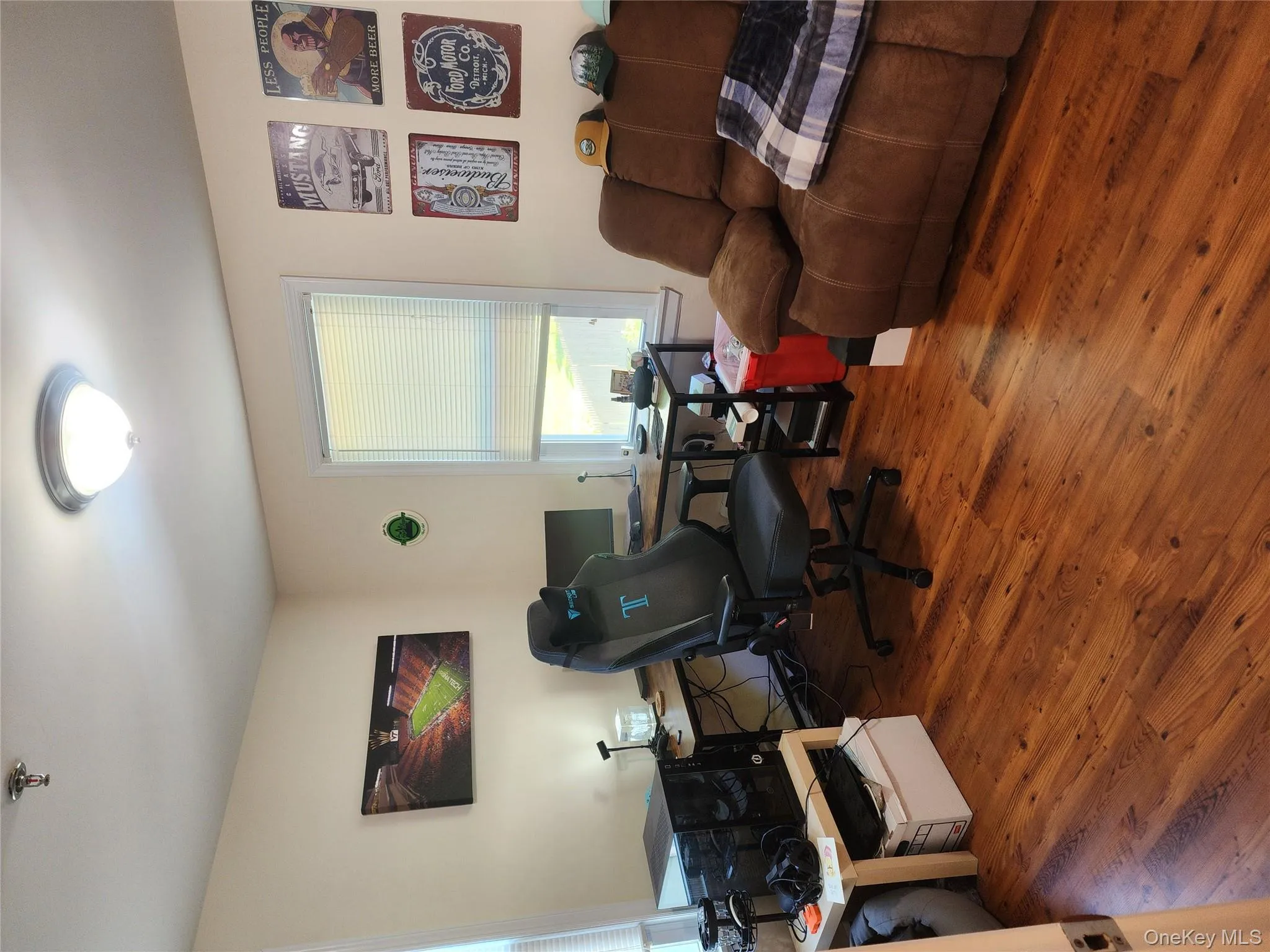 Office space with wood finished floors Office space with wood finished floors