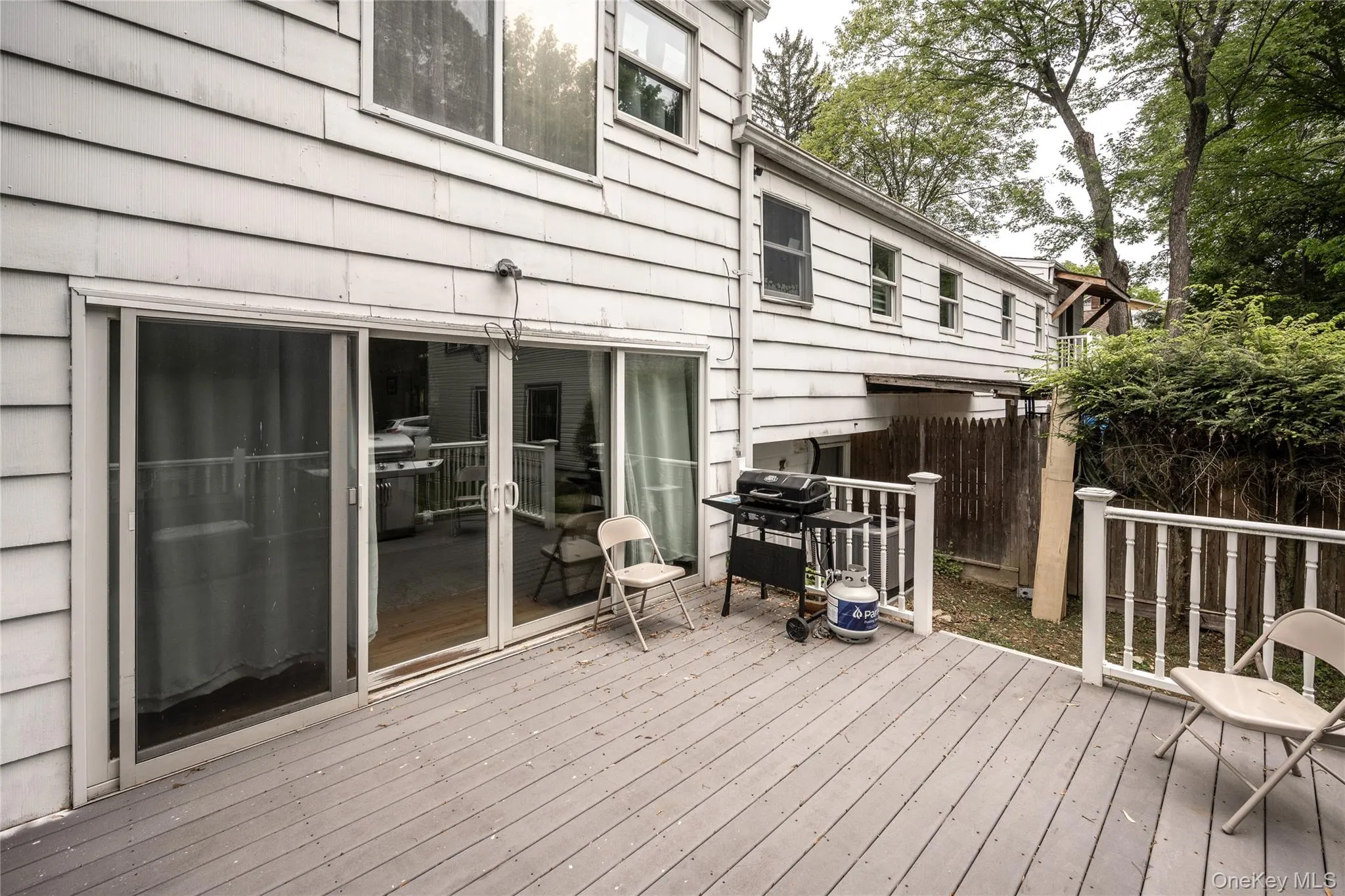 Trex deck leads you from the family room to the backyard. Trex deck leads you from the family room to the backyard.