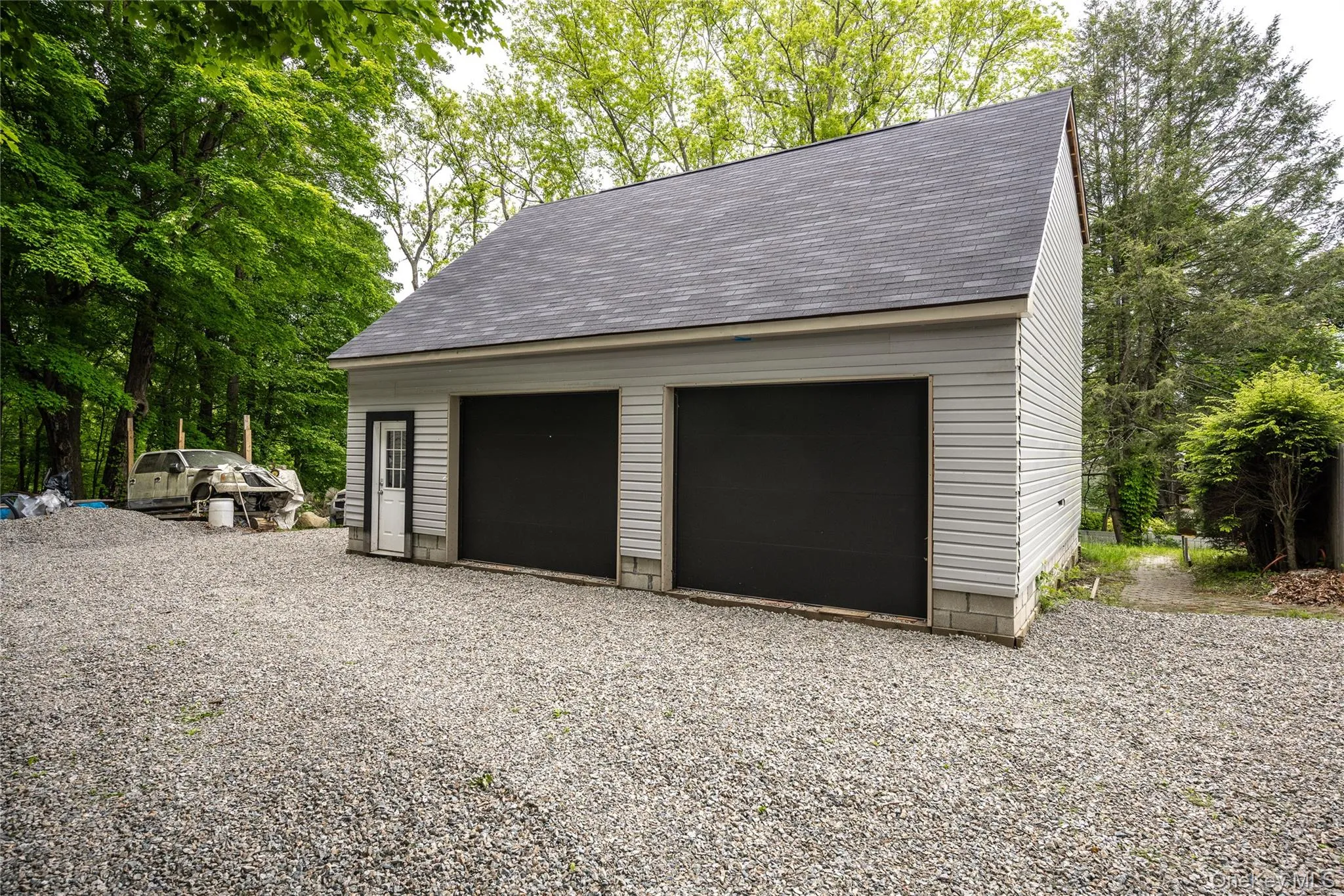 View of detached garage ( not completed - sold " as is" View of detached garage ( not completed - sold " as is"