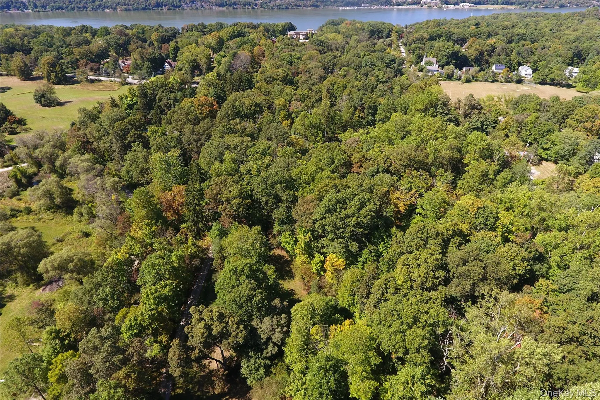 Aerial view of property and surrounding area with a forest and a large body of water Aerial view of property and surrounding area with a forest and a large body of water