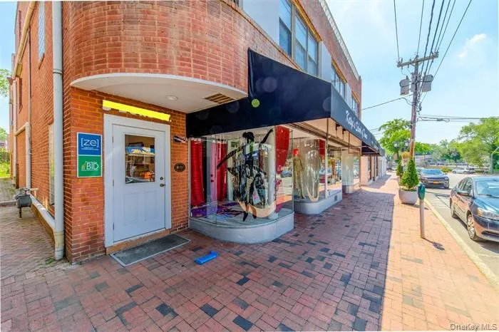 Property entrance with brick siding Property entrance with brick siding