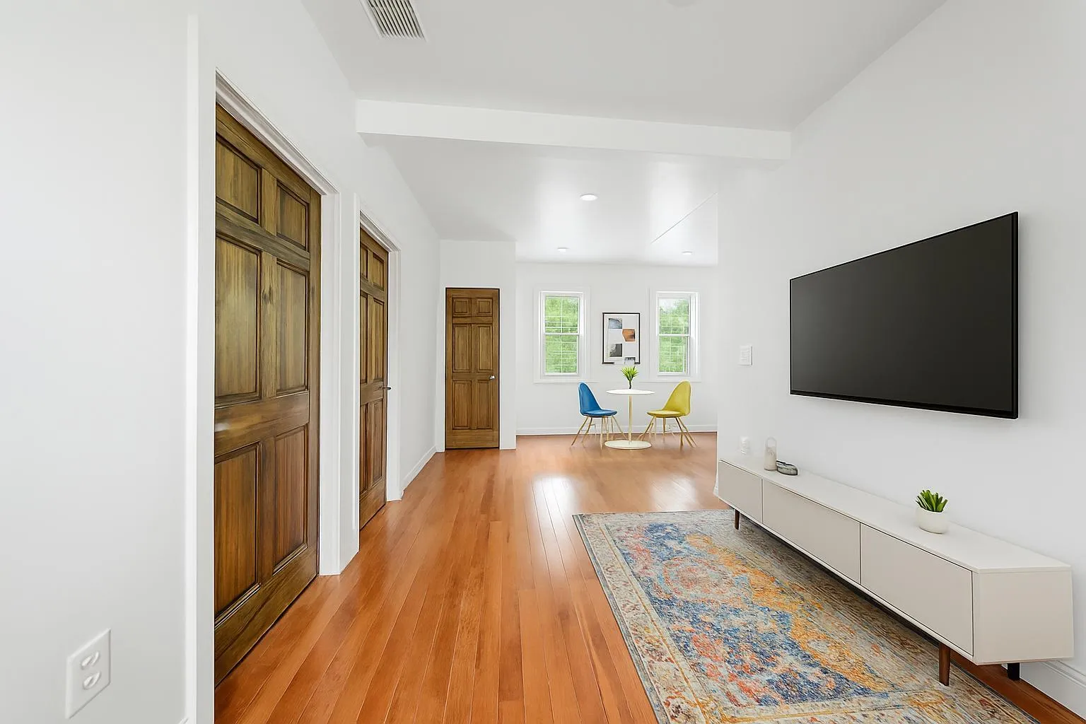 AI generated virtually staged open living room AI generated virtually staged open living room