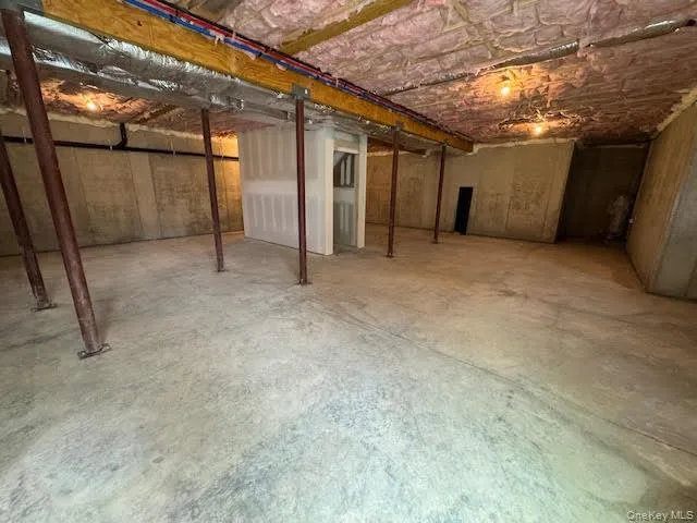 View of unfinished basement View of unfinished basement