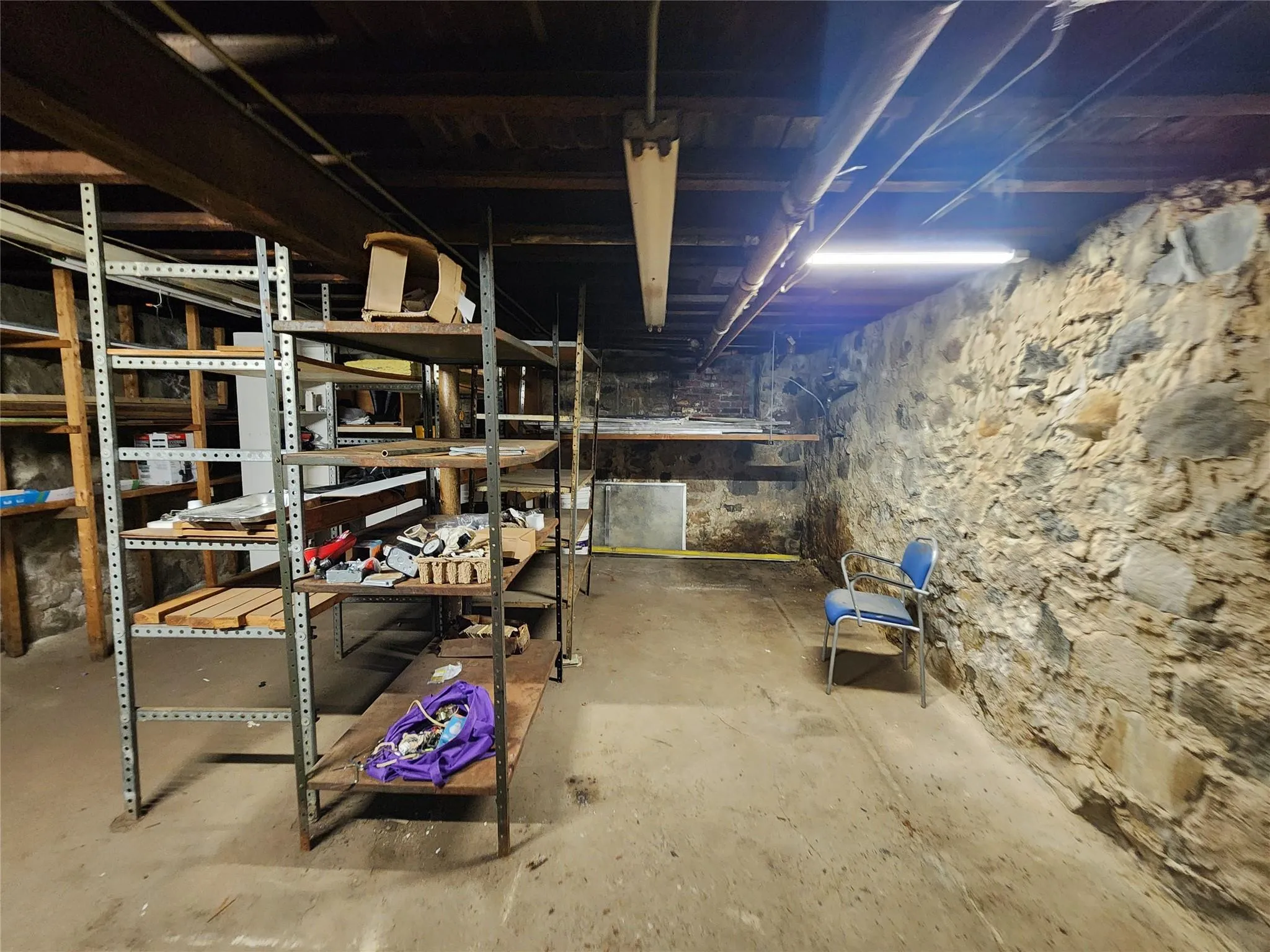 View of unfinished basement View of unfinished basement