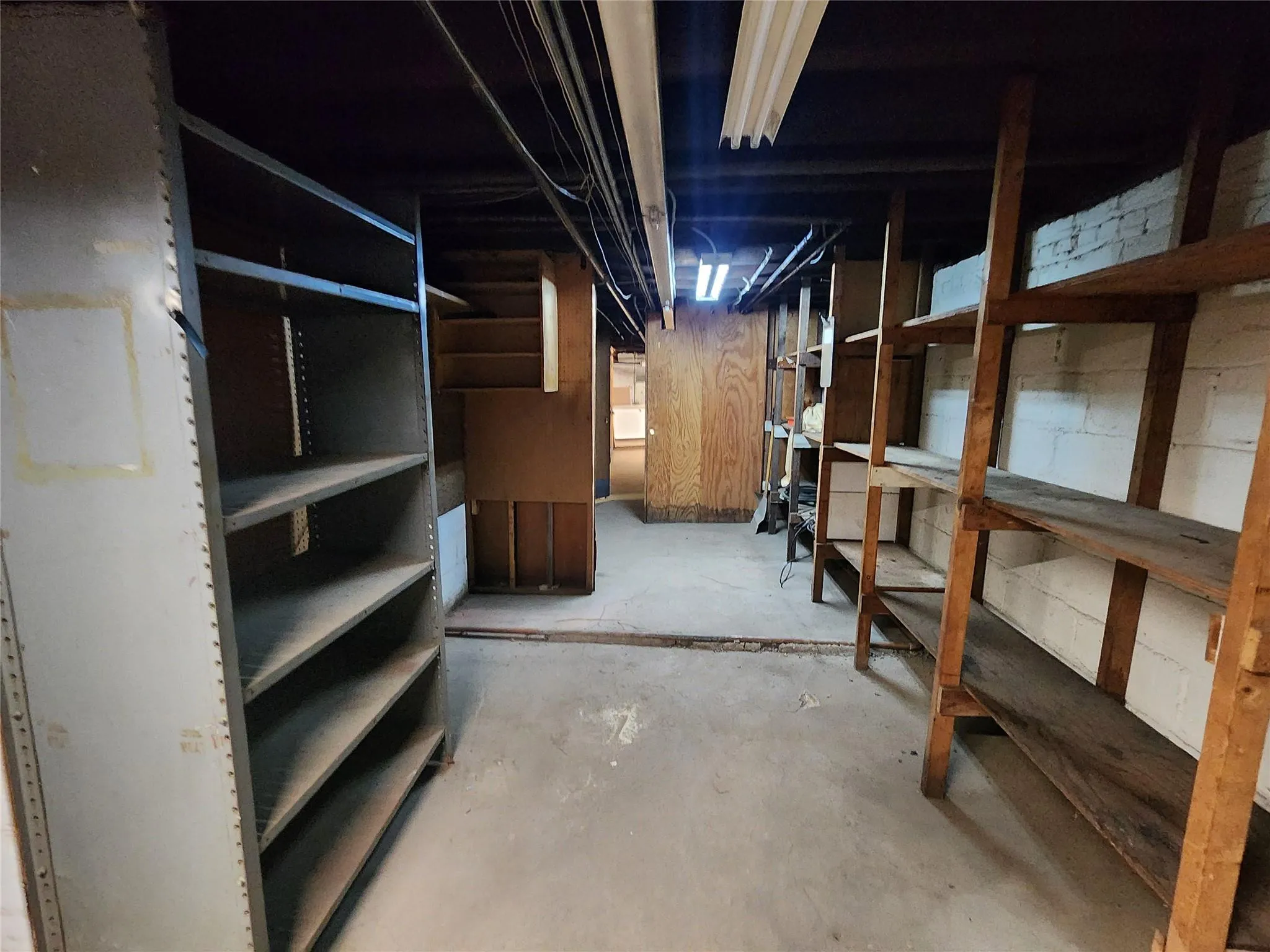 View of unfinished basement View of unfinished basement