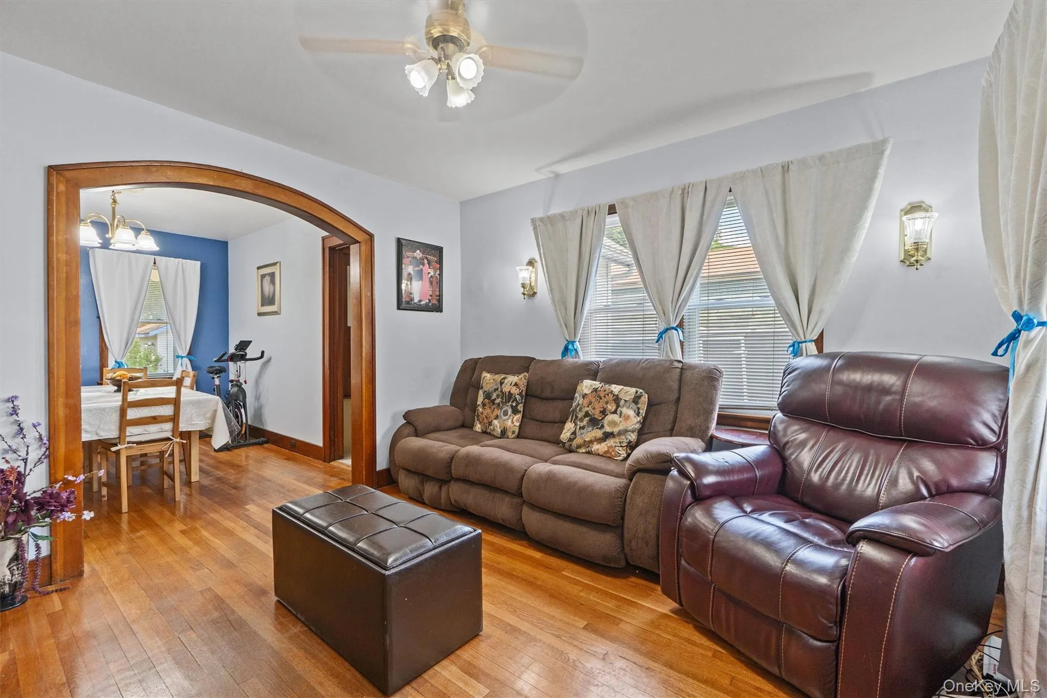 Living room with hardwood floors. Living room with hardwood floors.