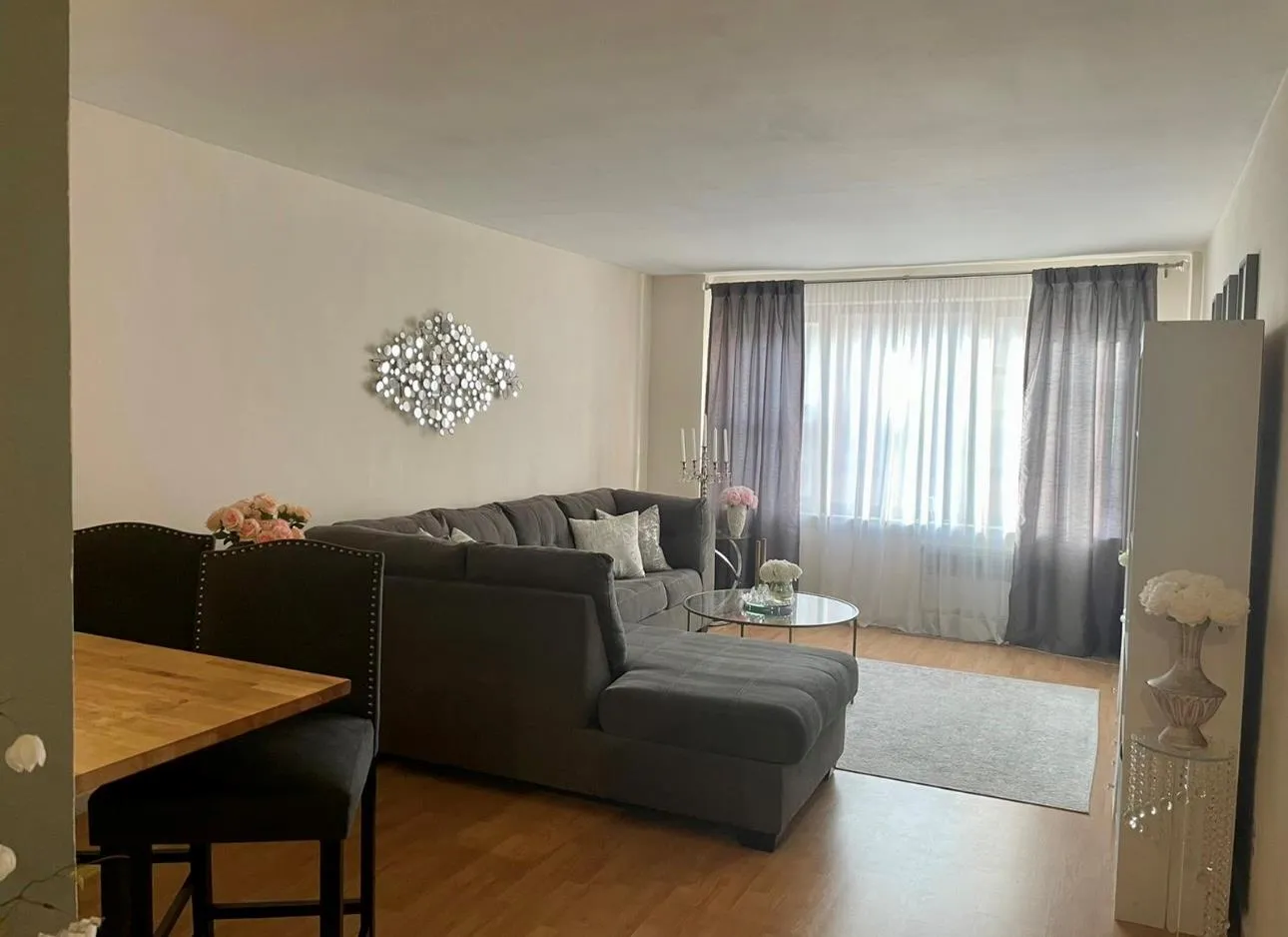 Living room featuring wood finished floors Living room featuring wood finished floors