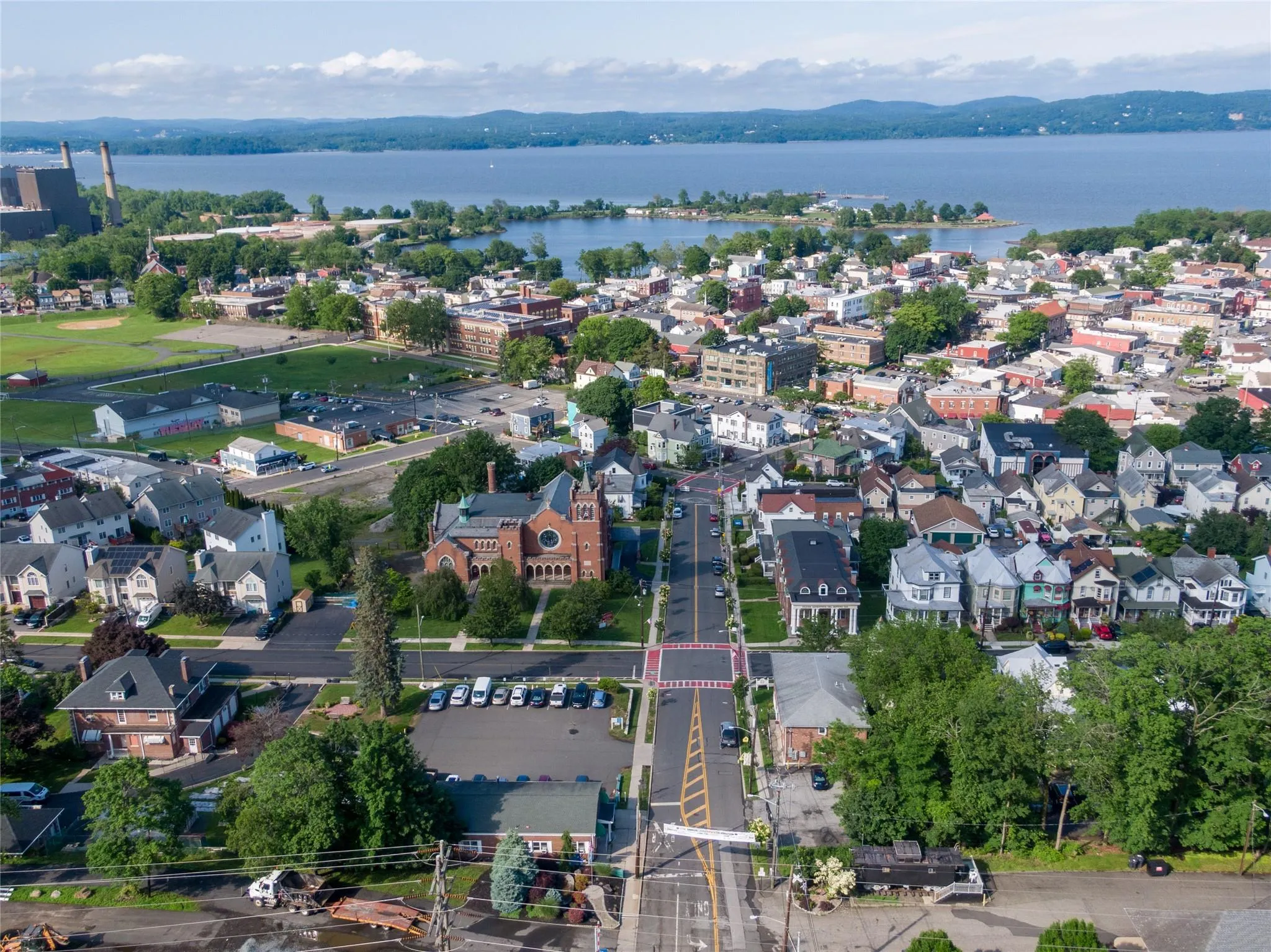 Aerial overview of property's location with a large body of water Aerial overview of property's location with a large body of water