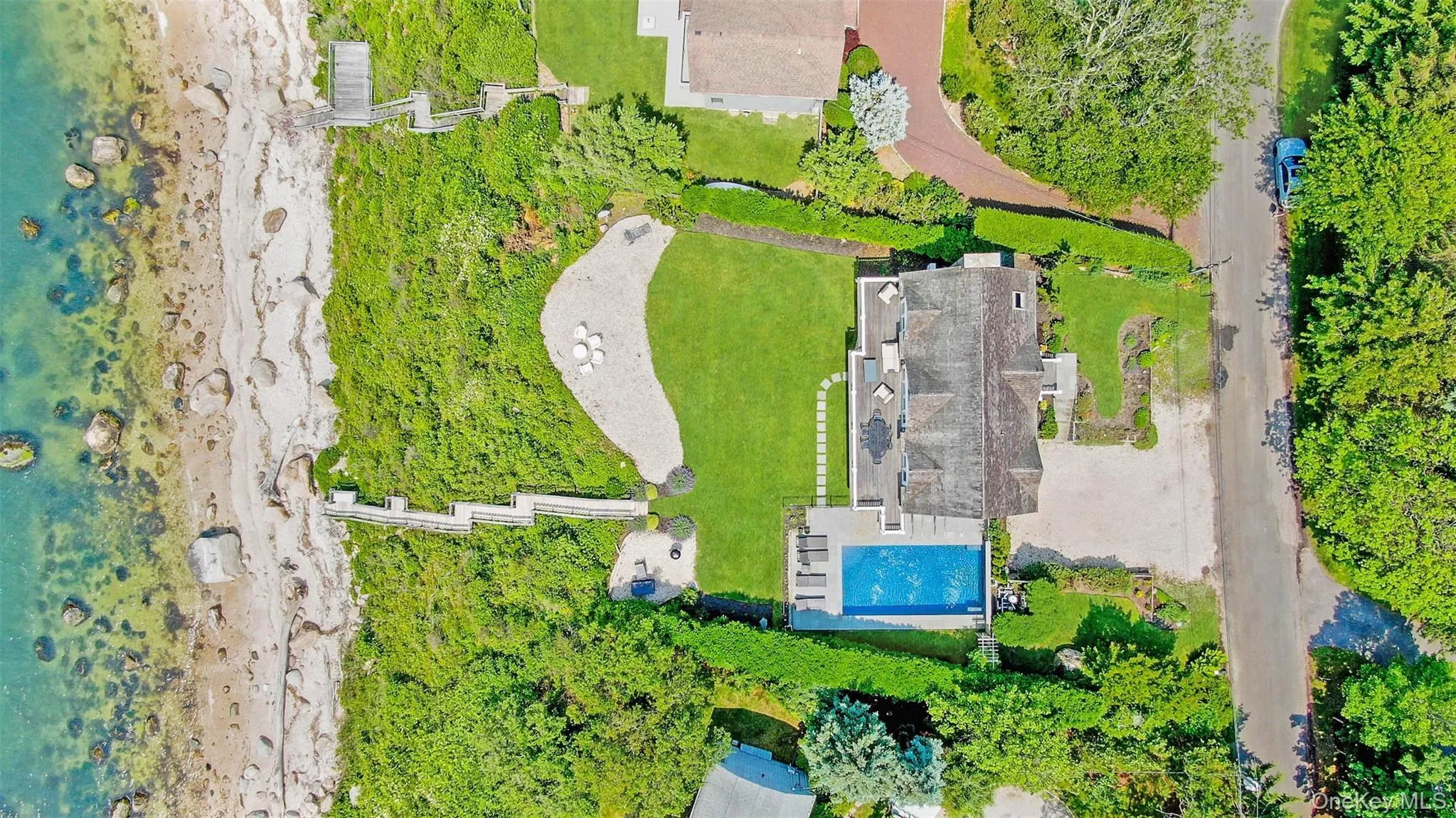 Drone / aerial view of a pool Drone / aerial view of a pool