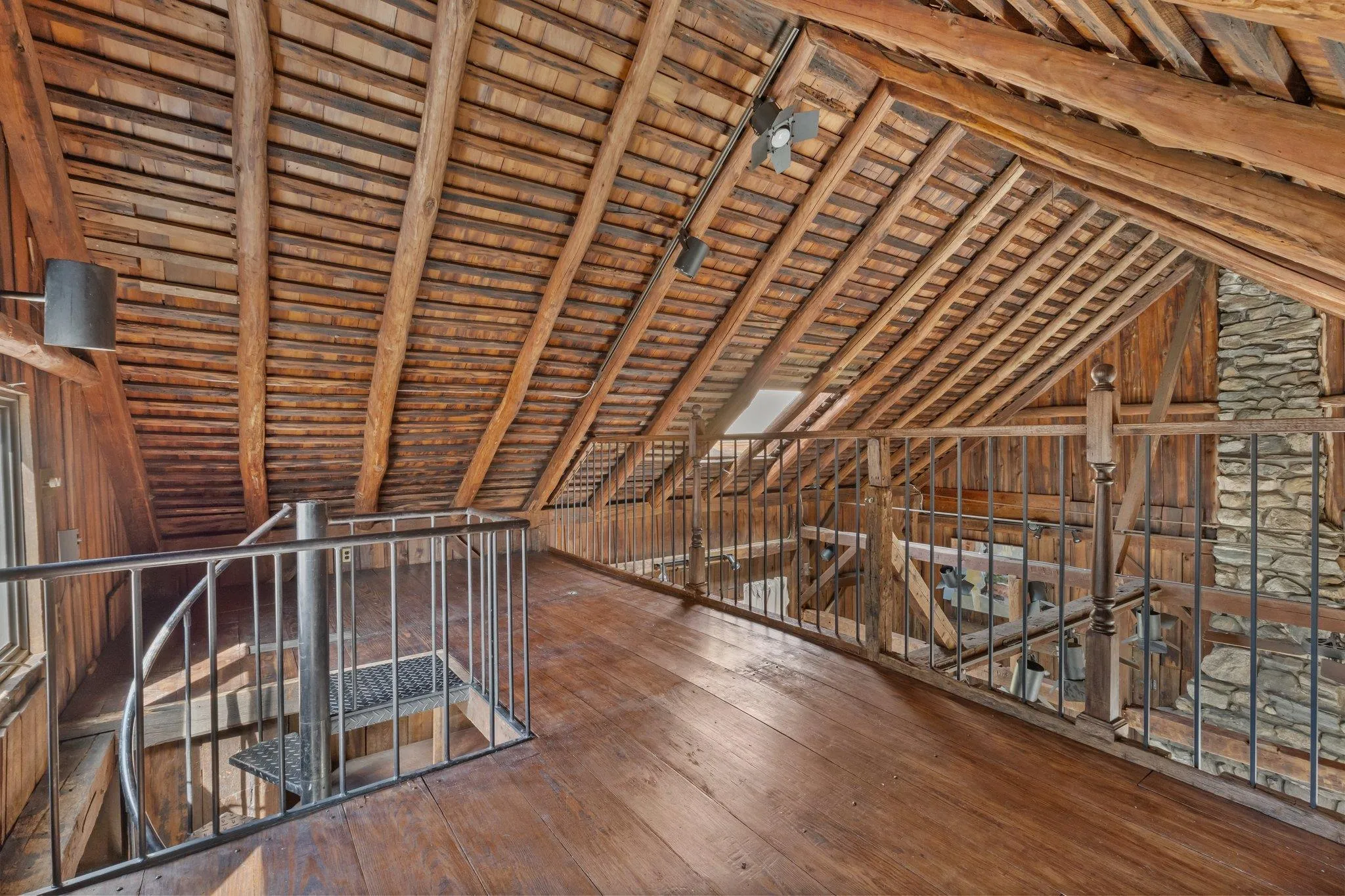 Attic with an upstairs landing Attic with an upstairs landing
