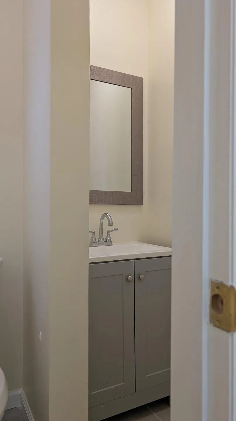 Bathroom featuring vanity and toilet Bathroom featuring vanity and toilet