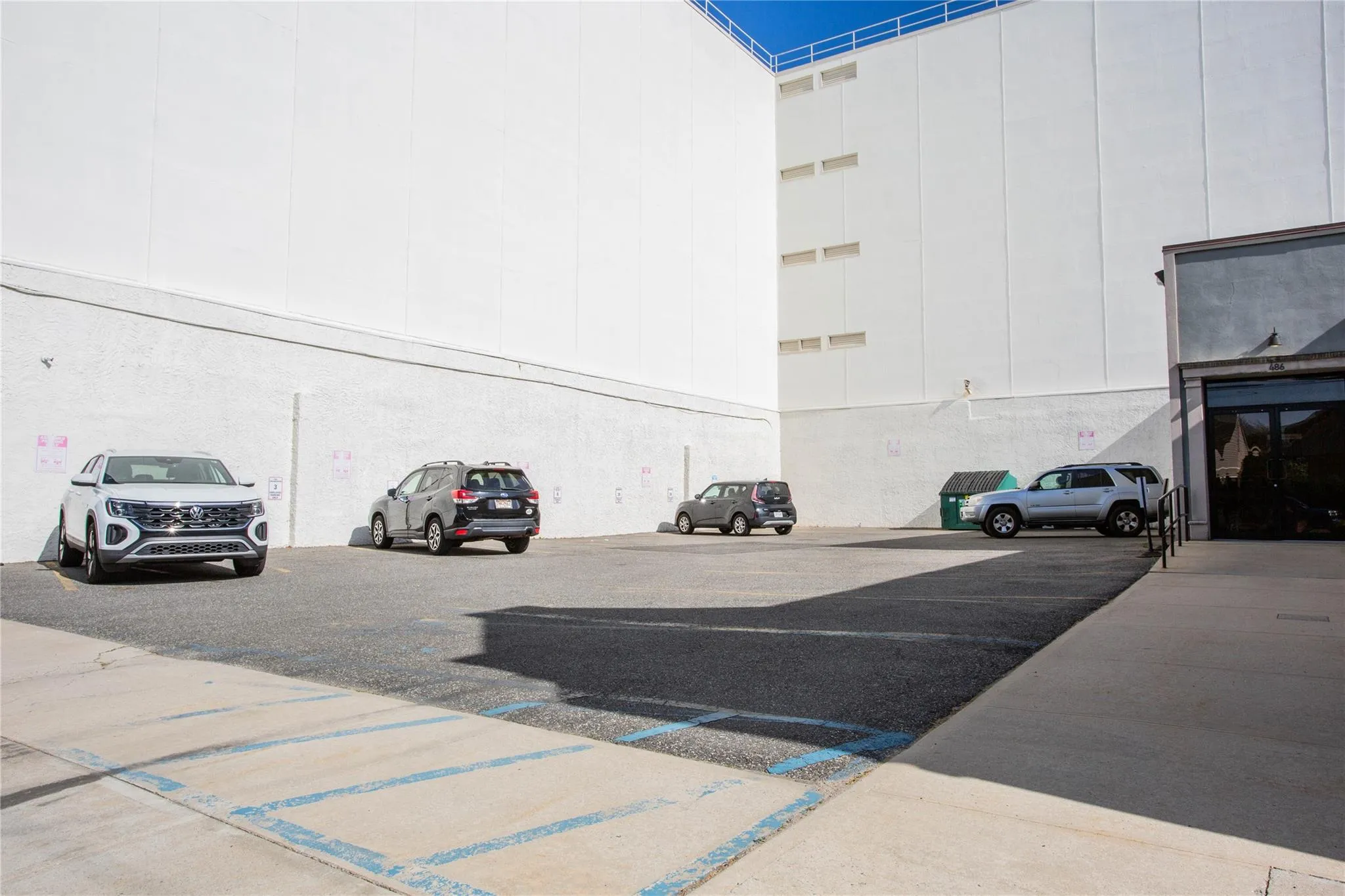 View of uncovered parking lot View of uncovered parking lot