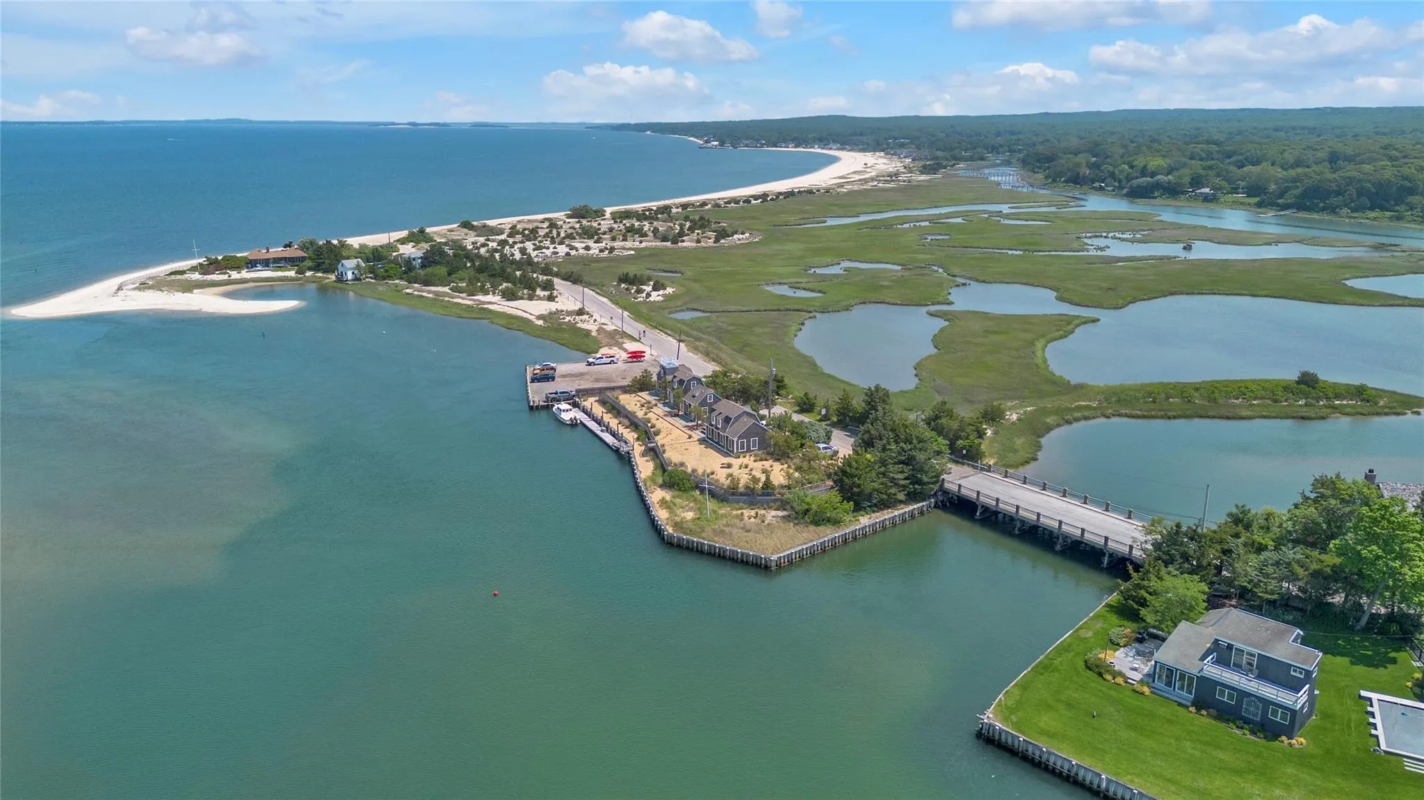 Aerial view of a large body of water Aerial view of a large body of water