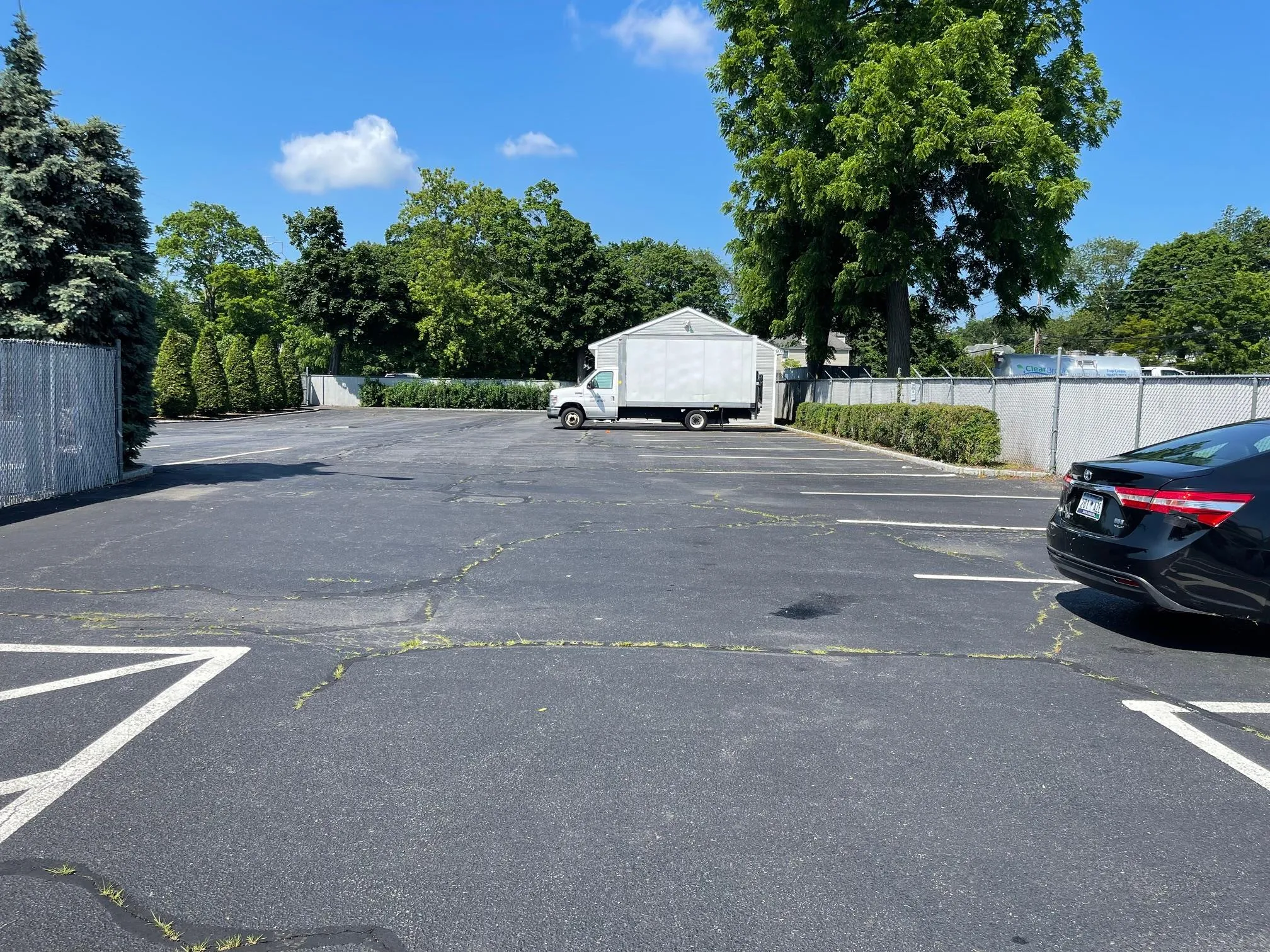 Parking Lot in back of Store Front Parking Lot in back of Store Front