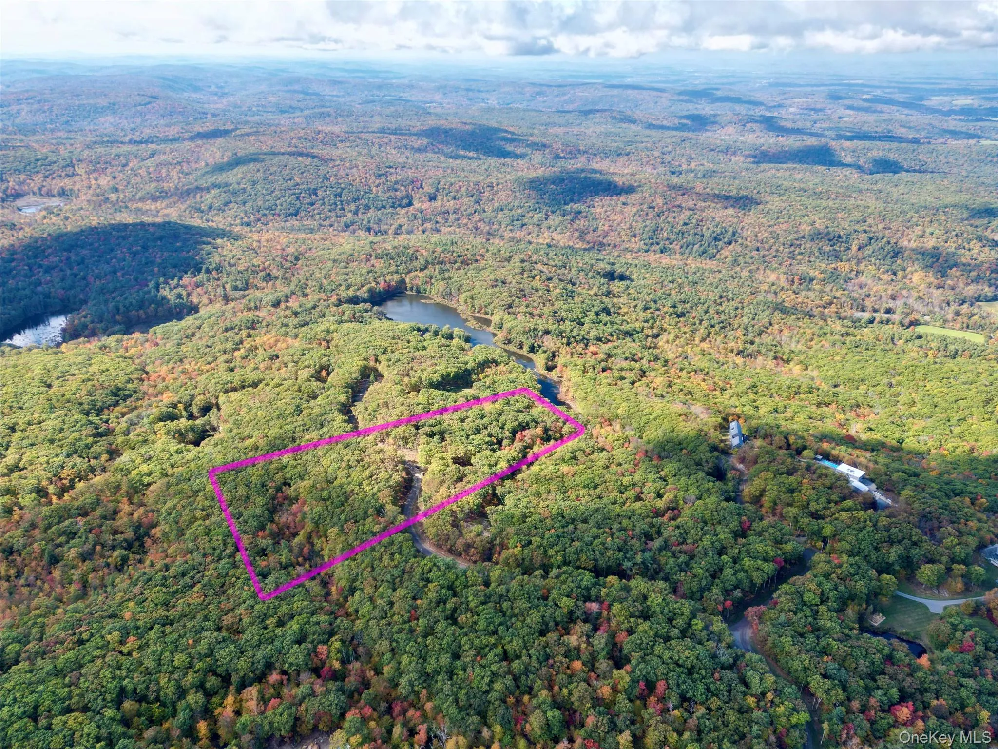 Aerial overview of property's location featuring property parcel outlined Aerial overview of property's location featuring property parcel outlined