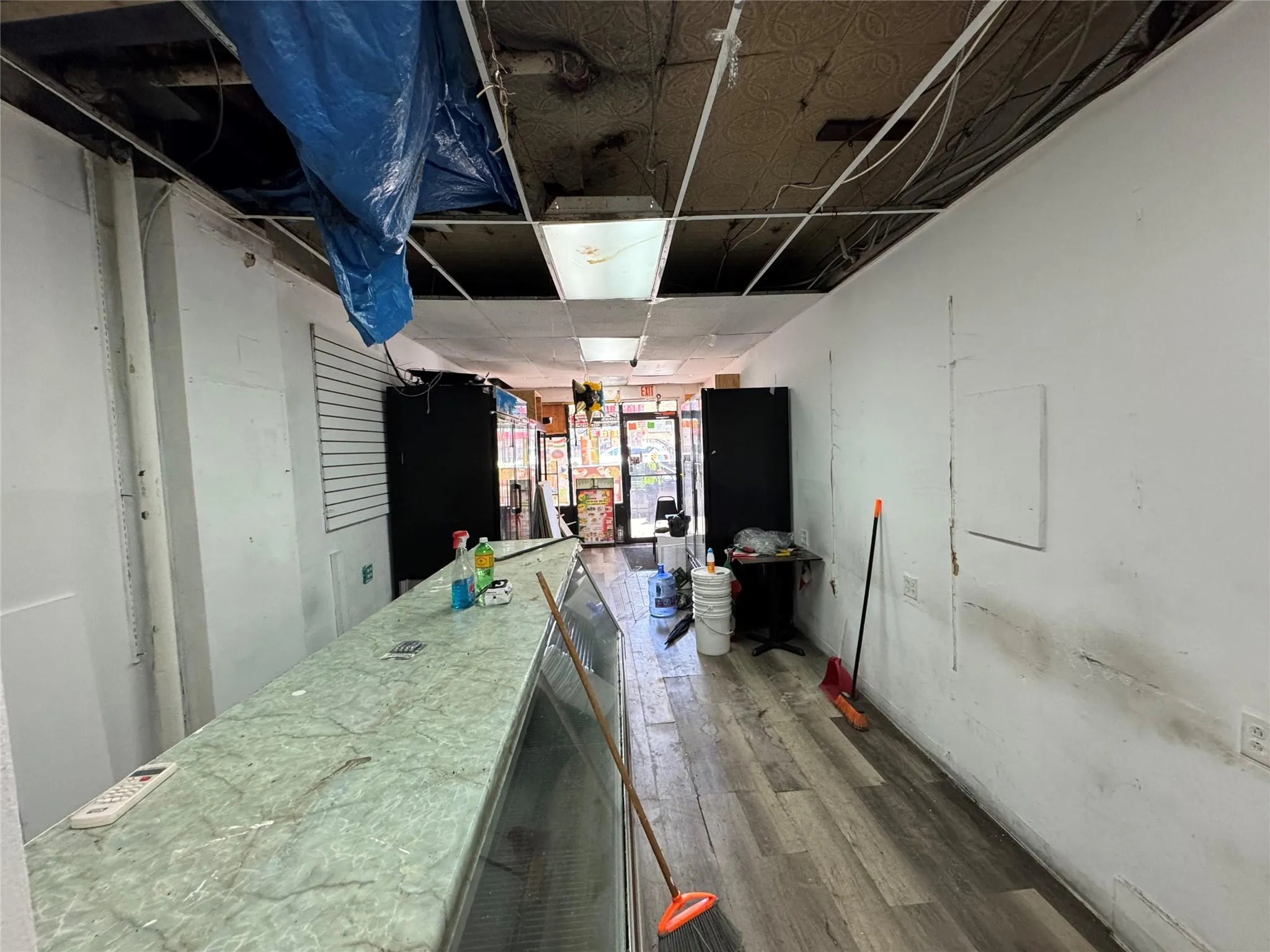 Basement with wood finished floors Basement with wood finished floors