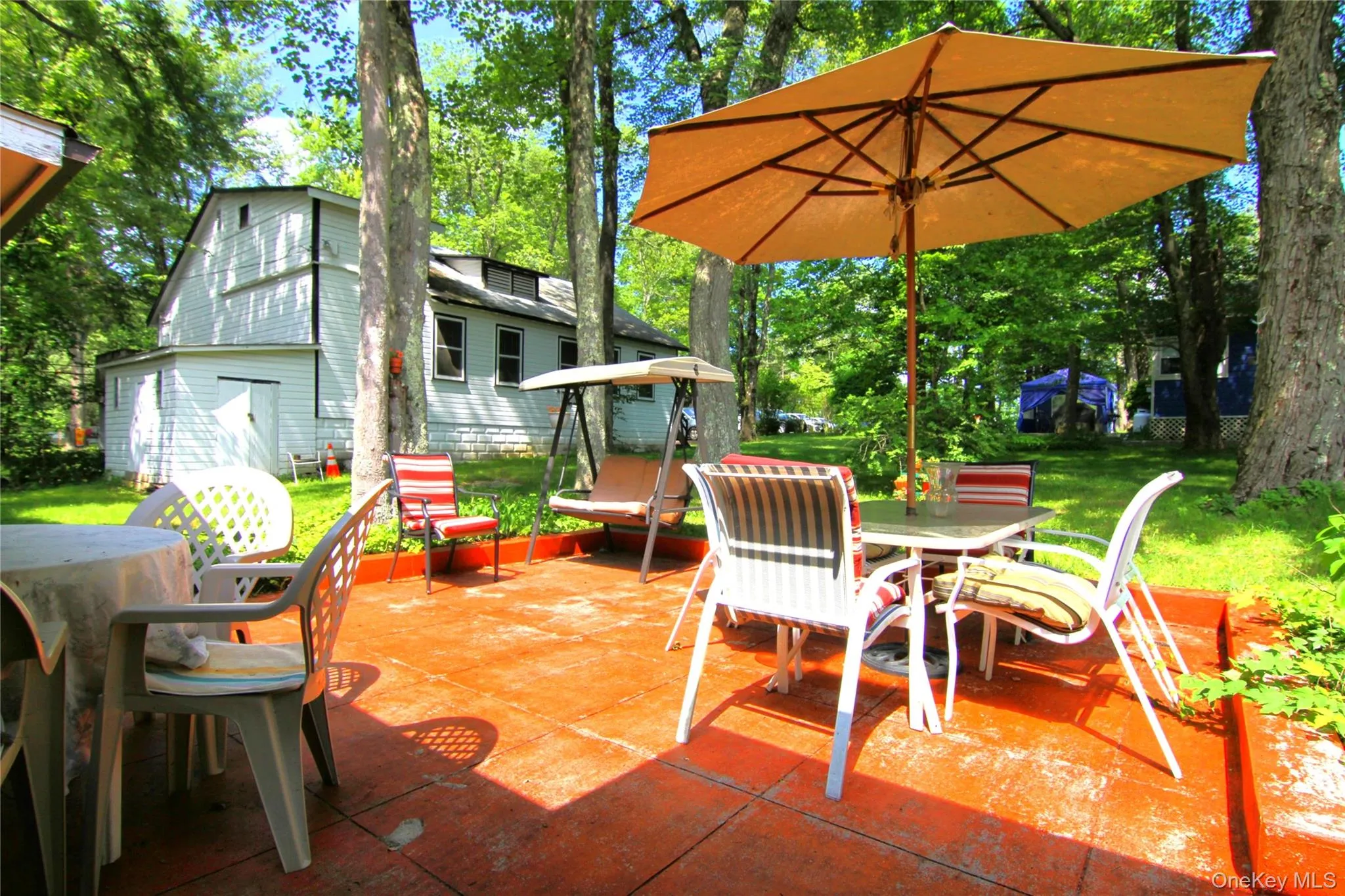 View of patio / terrace featuring outdoor dining space View of patio / terrace featuring outdoor dining space