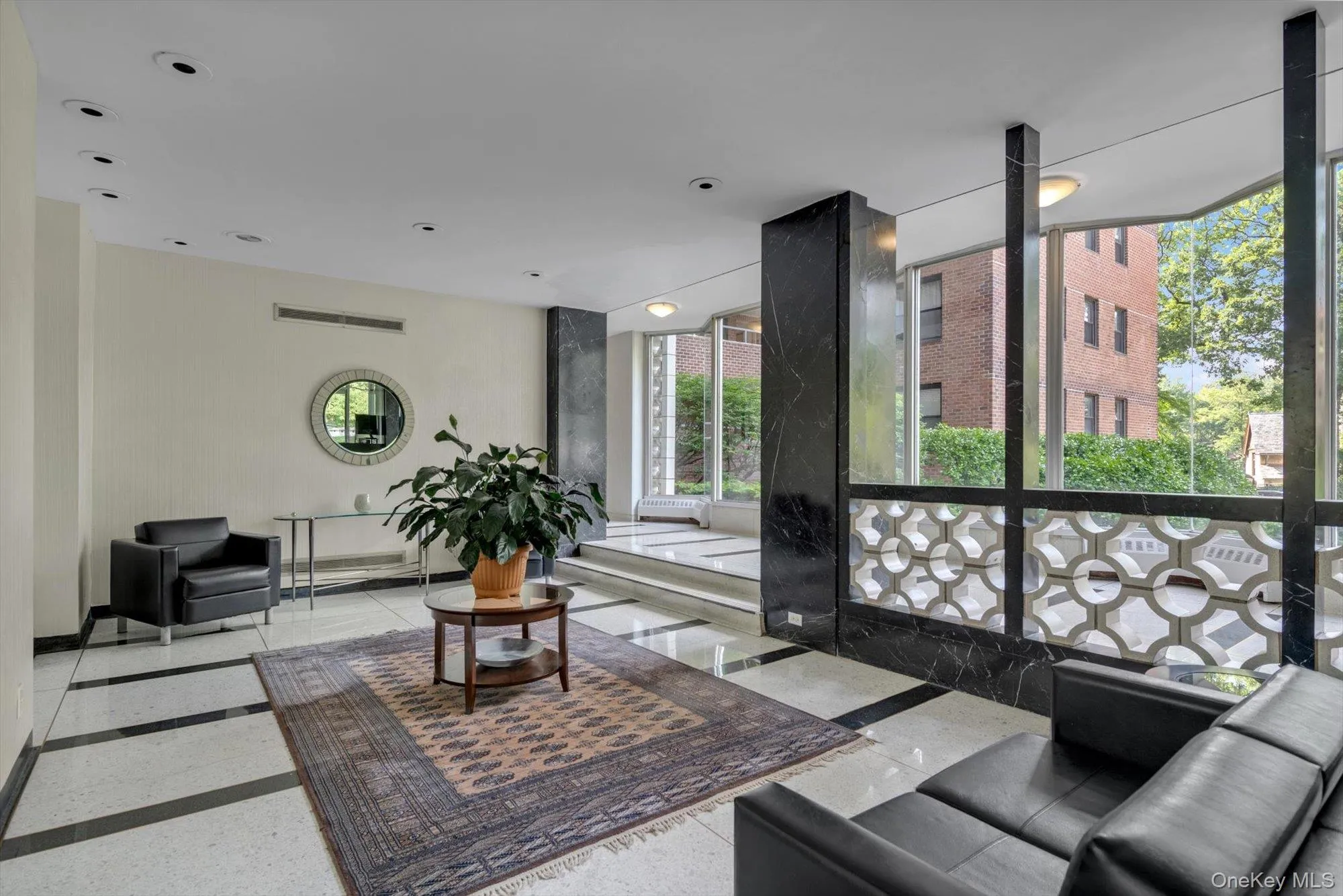 Building lobby with recessed lighting Building lobby with recessed lighting