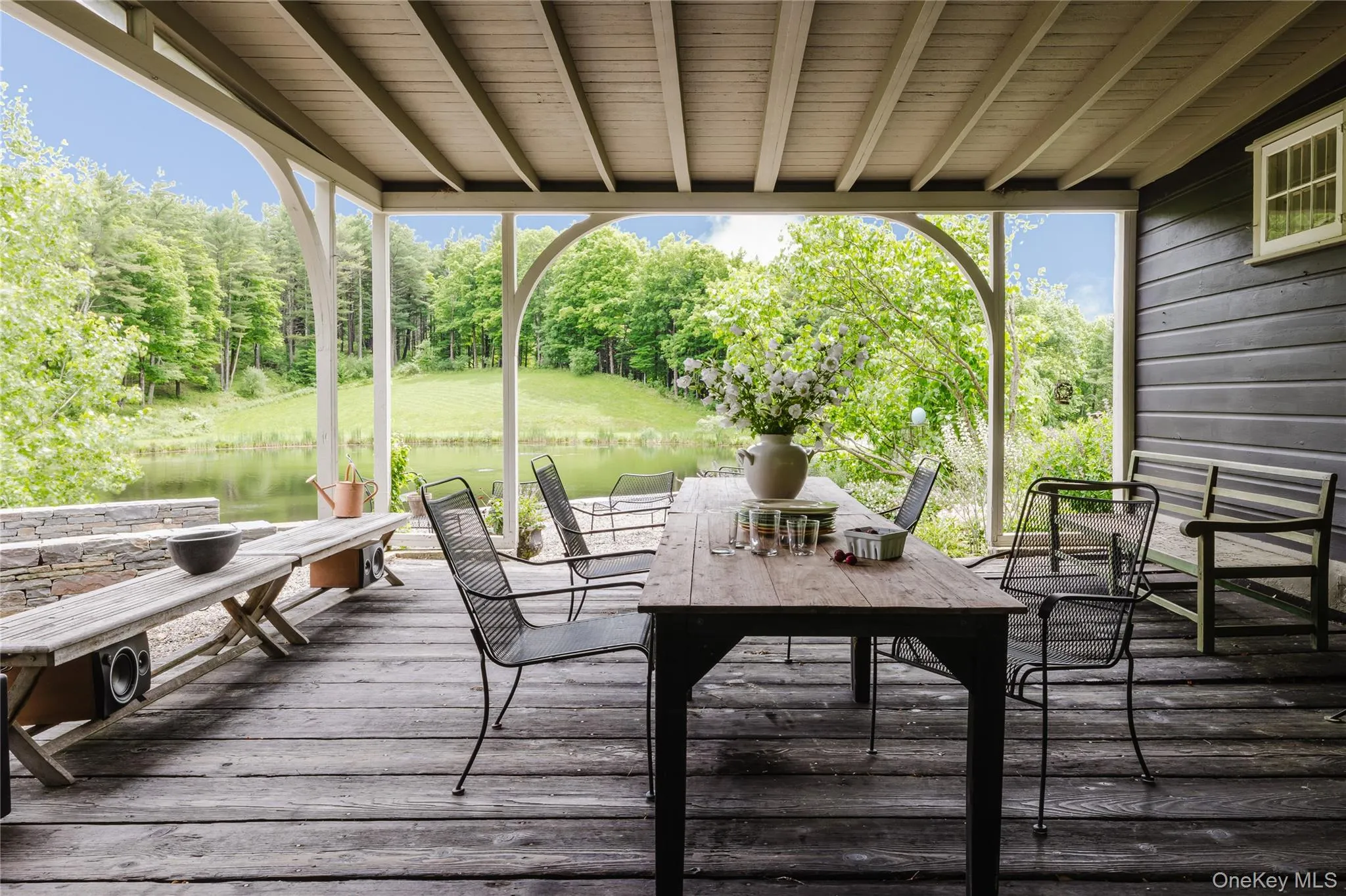Deck with view of wooded area Deck with view of wooded area