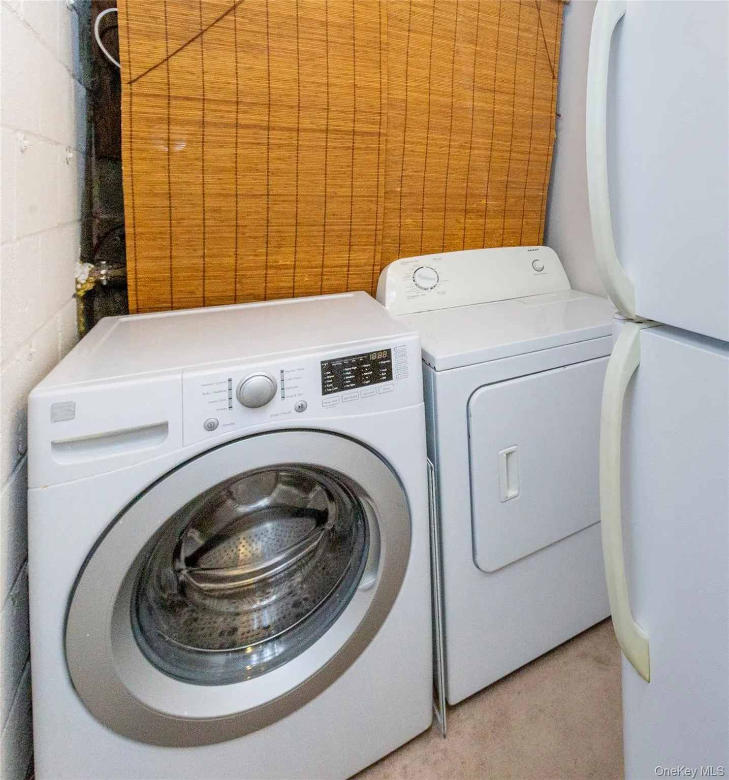 Washer, dryer and second refrigerator completes the lower level. Washer, dryer and second refrigerator completes the lower level.