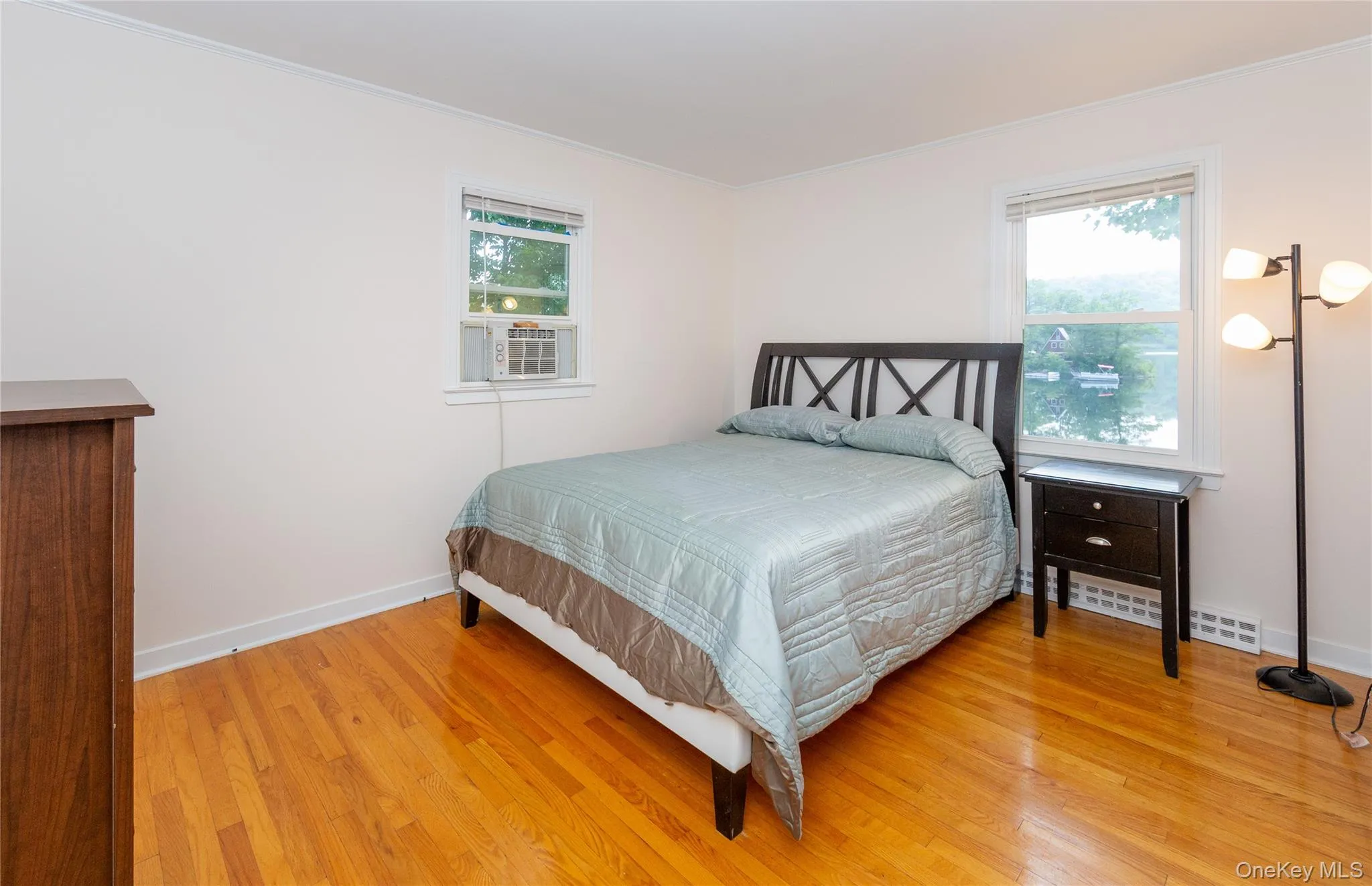 Down the hall are two bedrooms. Down the hall are two bedrooms.