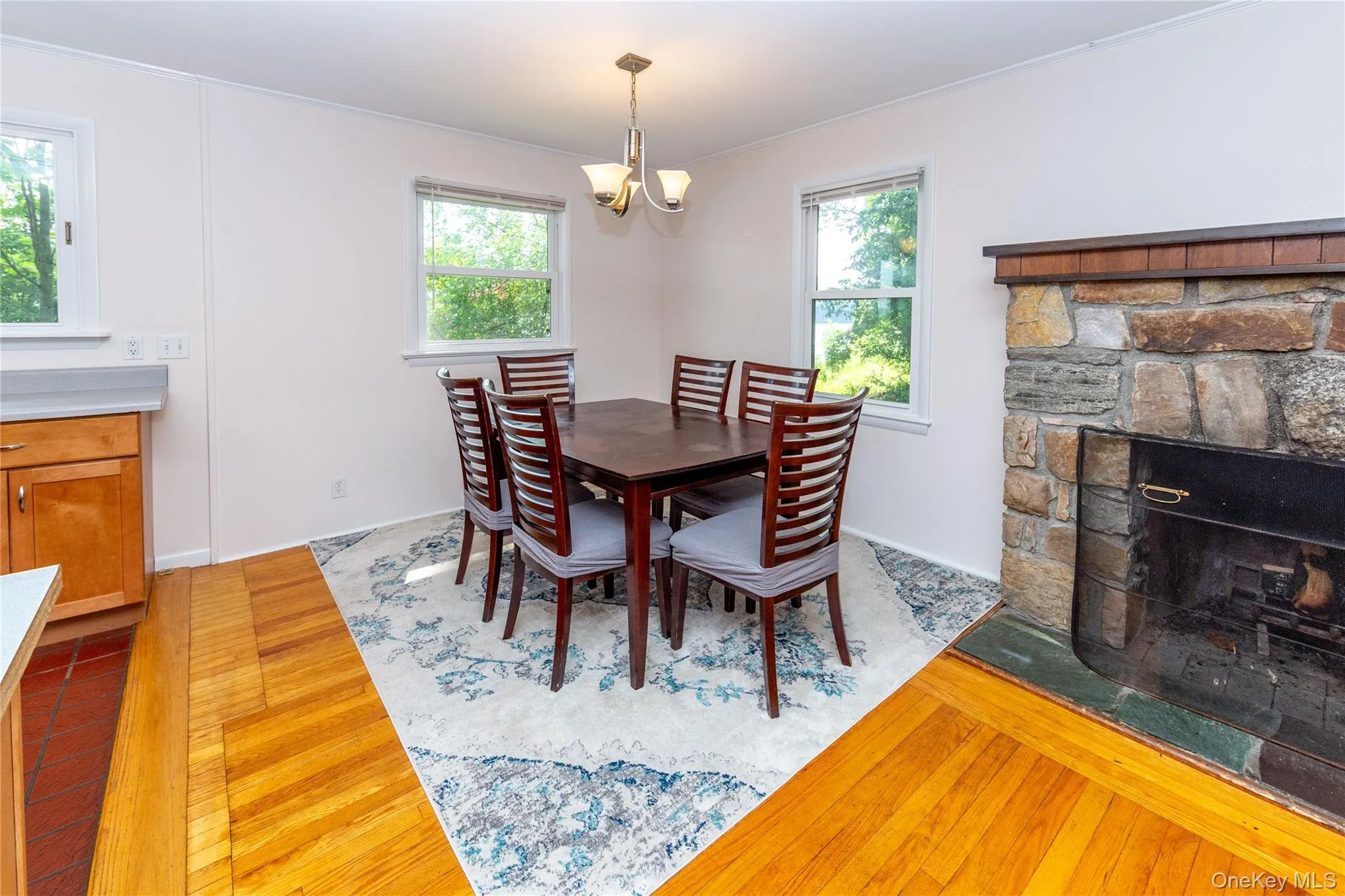 Dining area with lake views. Dining area with lake views.