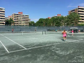 View of tennis court View of tennis court