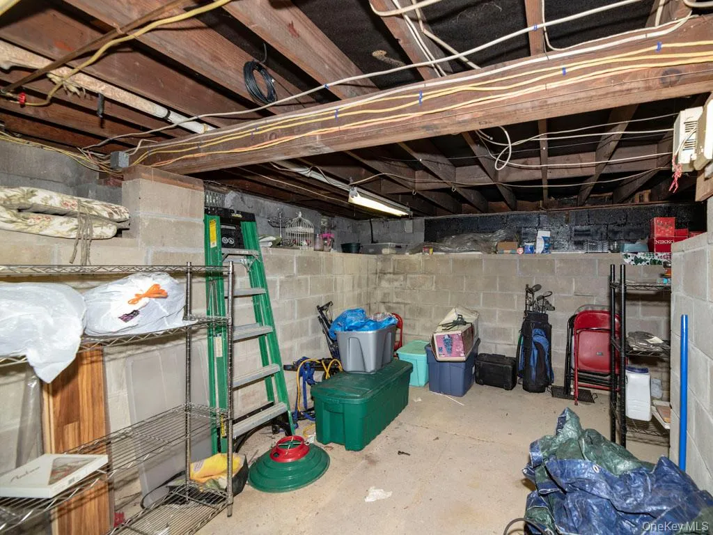 View of unfinished basement View of unfinished basement