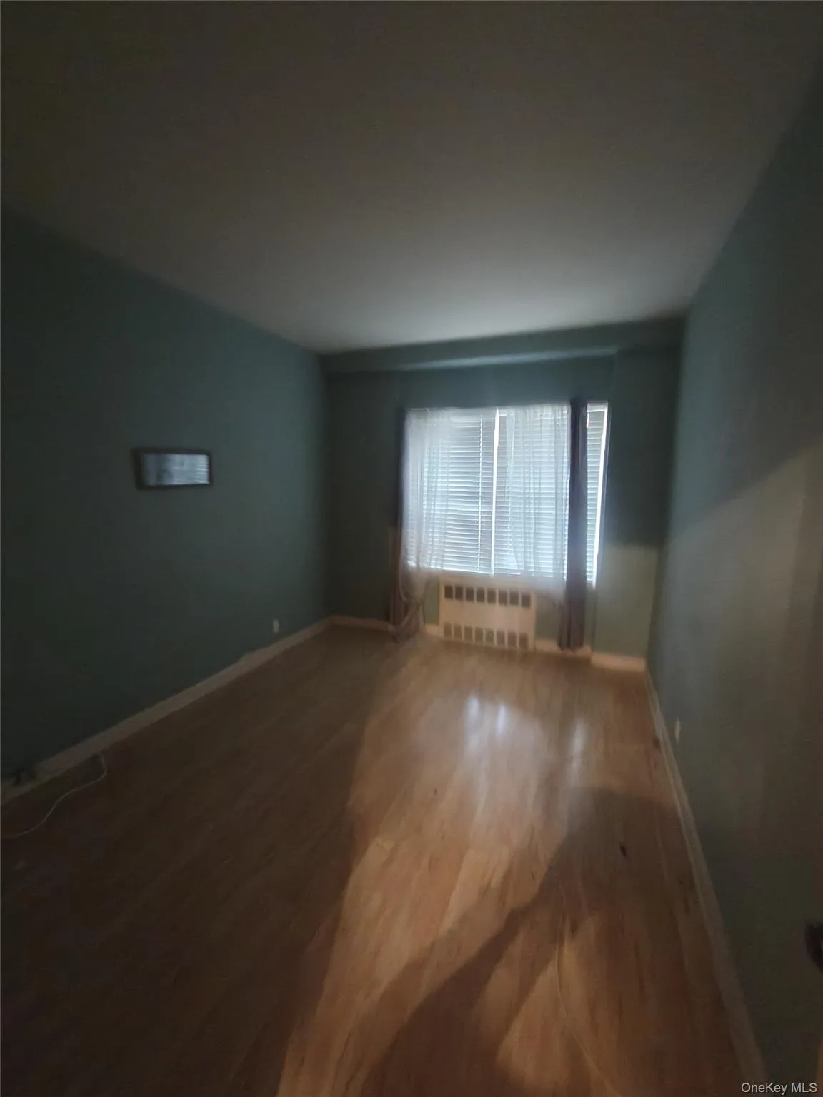 Empty room with wood finished floors and radiator Empty room with wood finished floors and radiator