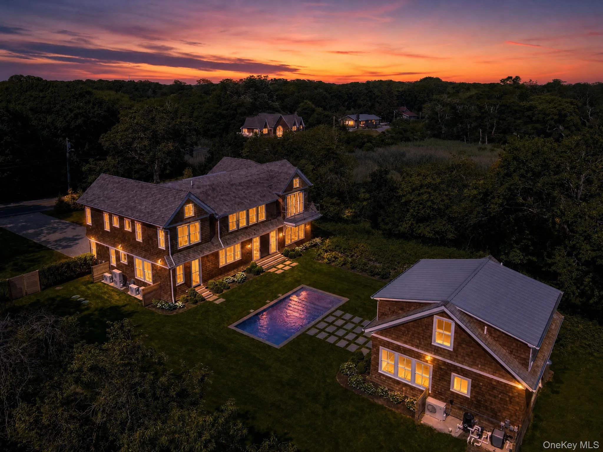 Hamptons Waterfront Twilight Perfection- newly constructed on 1.50 Acres with Bay access and rare 2 story Guest House. Hamptons Waterfront Twilight Perfection- newly constructed on 1.50 Acres with Bay access and rare 2 story Guest House.