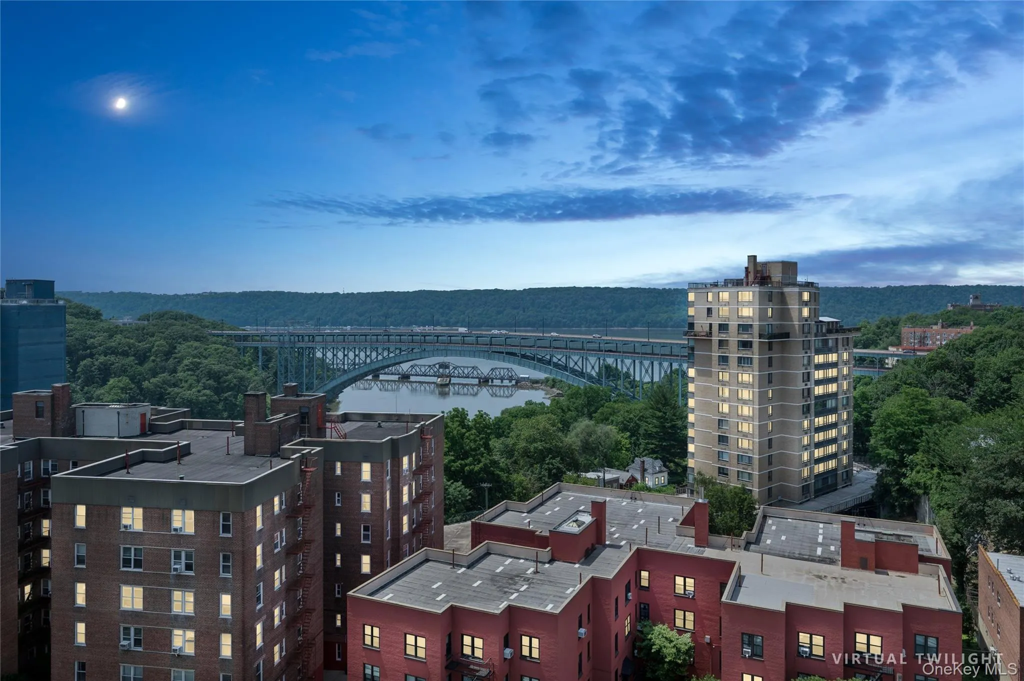 City view featuring a notable bridge City view featuring a notable bridge