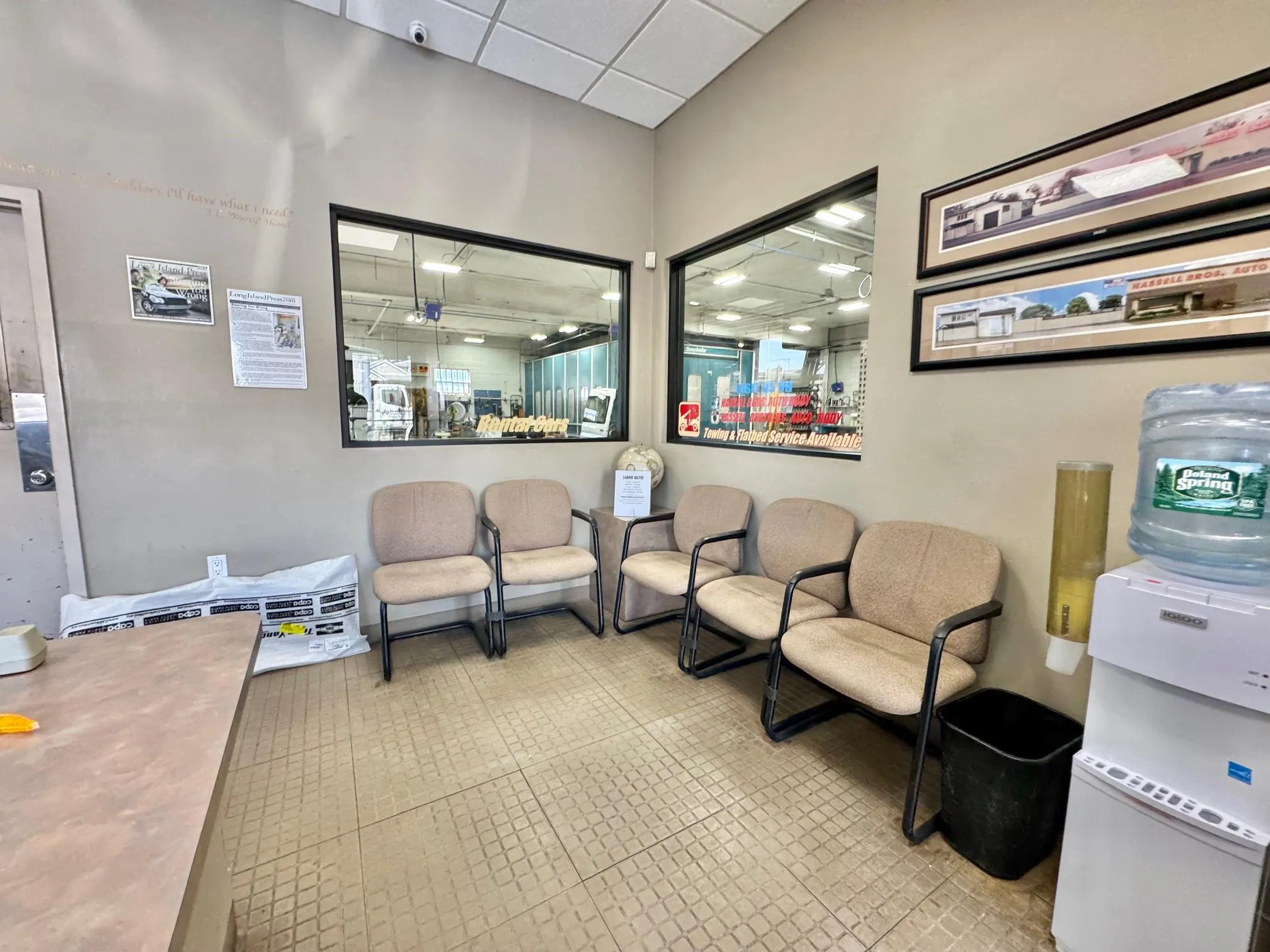 Common area with a security system and a drop ceiling Common area with a security system and a drop ceiling