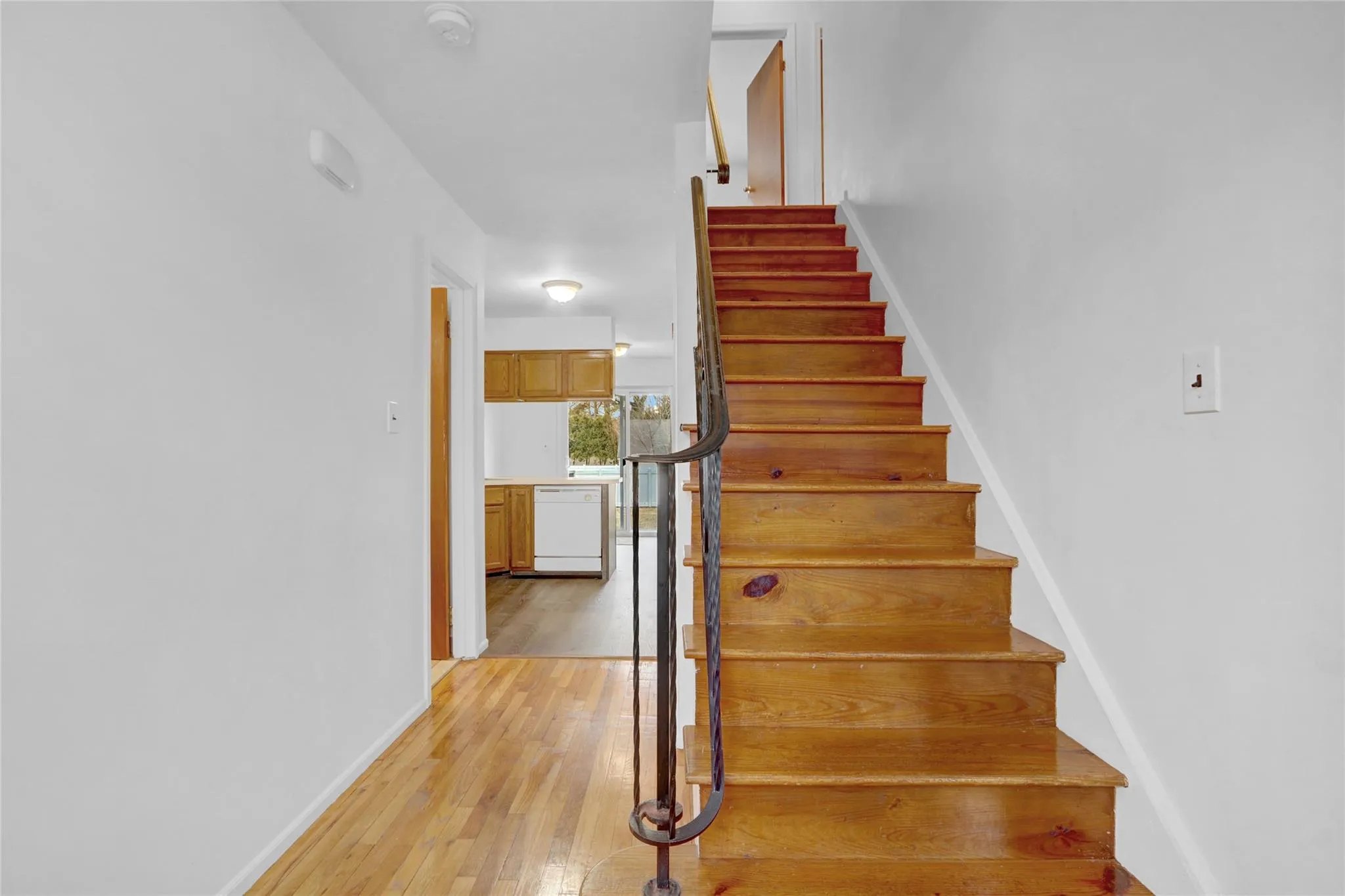 Stairway with wood finished floors Stairway with wood finished floors