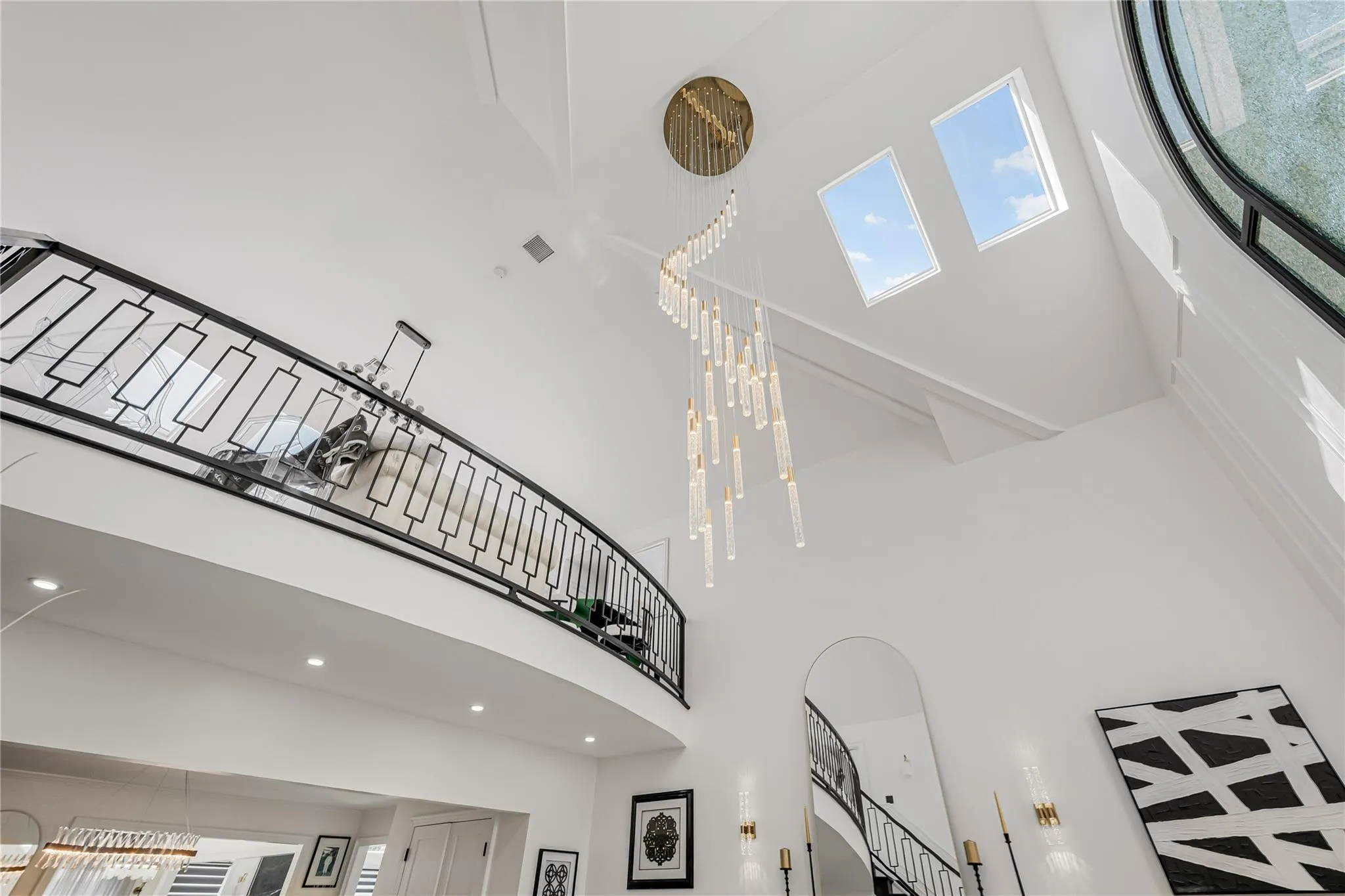 Stairway with a high ceiling Stairway with a high ceiling