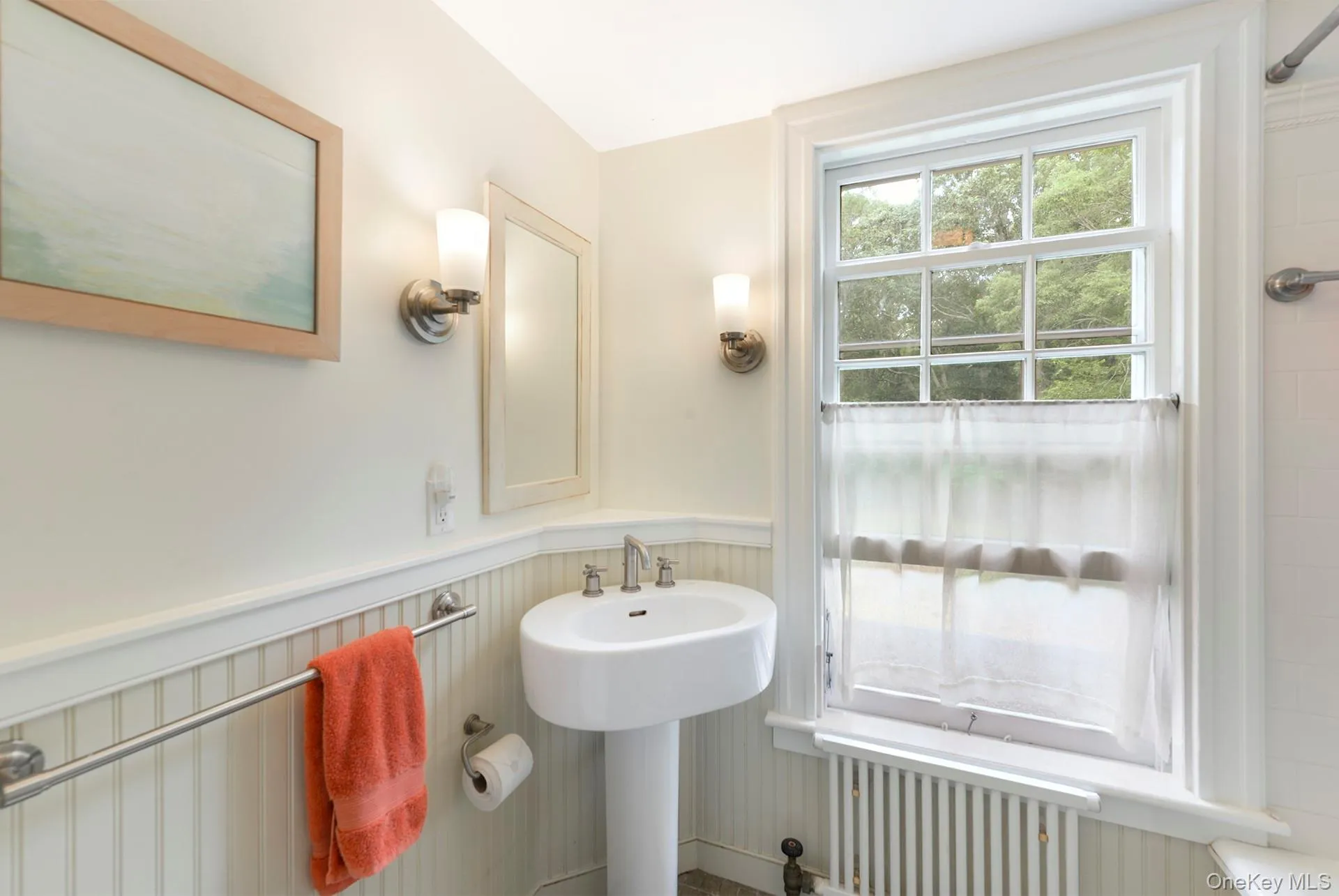 Bathroom with wainscoting Bathroom with wainscoting
