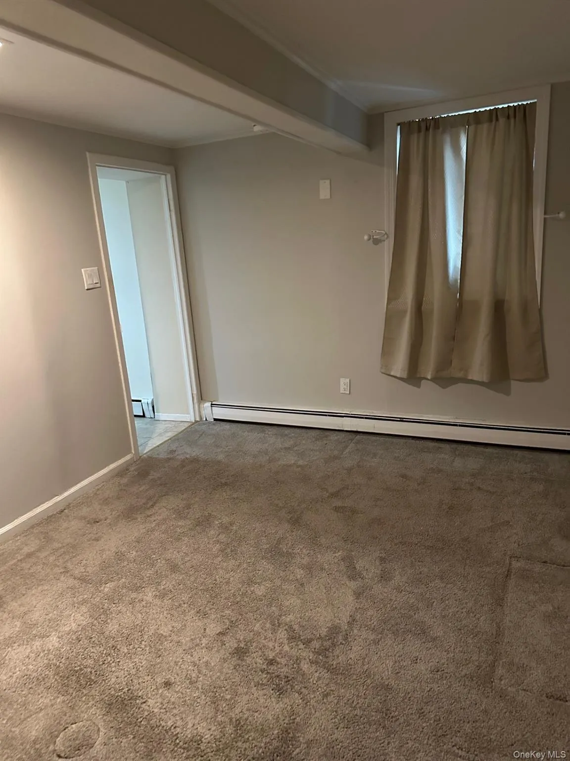 Spare room featuring a baseboard heating unit, carpet, and a baseboard radiator Spare room featuring a baseboard heating unit, carpet, and a baseboard radiator