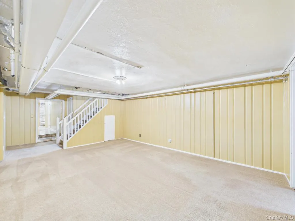 Finished below grade area featuring carpet floors Finished below grade area featuring carpet floors