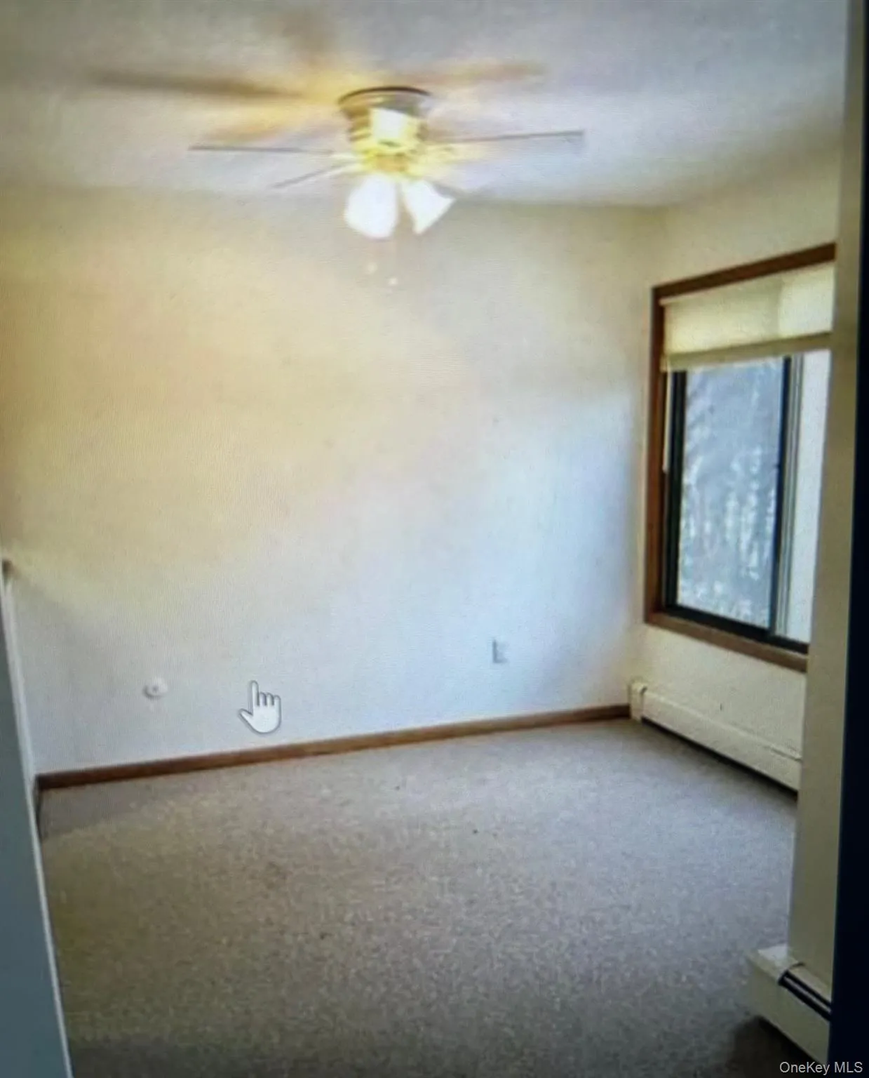Dining Area w/New Contemporary Vinyl Plank Floor baseboard heating unit, ceiling fan Dining Area w/New Contemporary Vinyl Plank Floor baseboard heating unit, ceiling fan