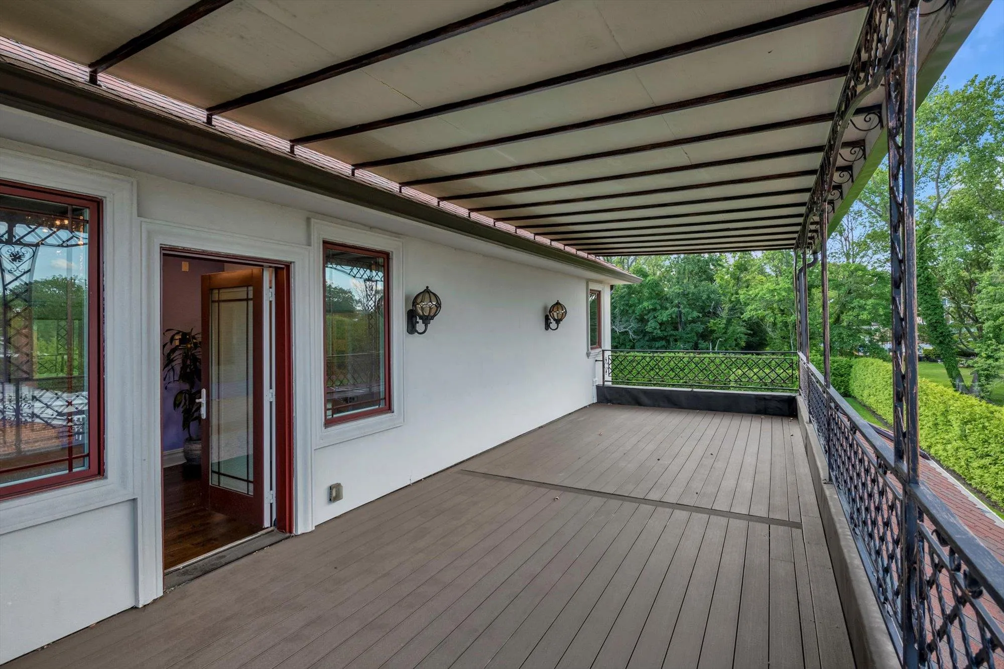 View of Trex deck on Second Level overlooking Yard View of Trex deck on Second Level overlooking Yard
