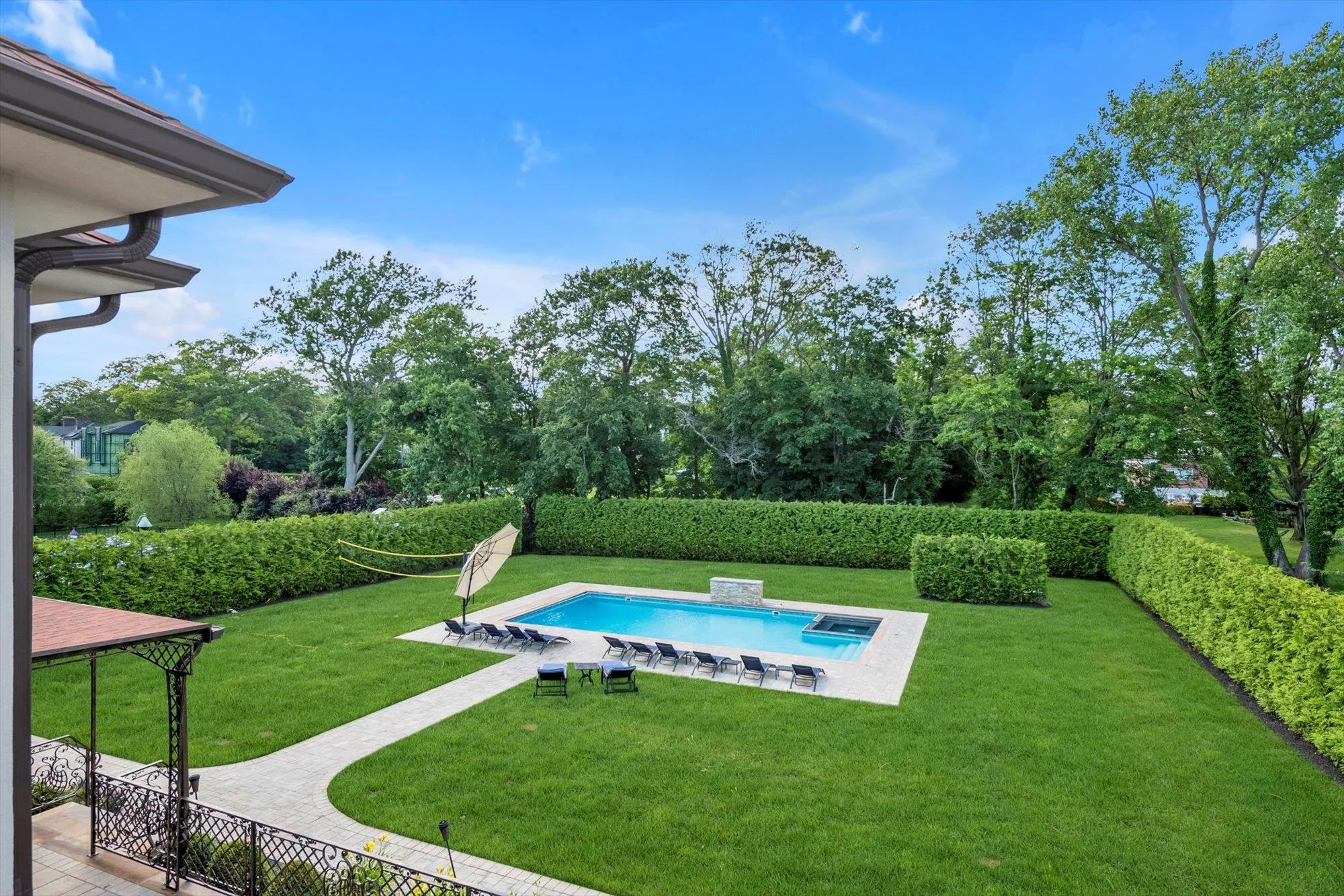 View of pool with view of Privacy trees View of pool with view of Privacy trees