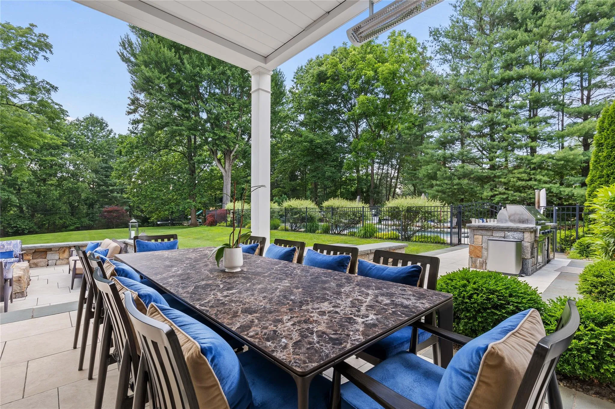 Covered patio with outdoor kitchen Covered patio with outdoor kitchen
