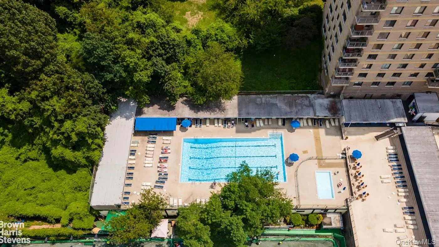 Drone / aerial view of a pool Drone / aerial view of a pool