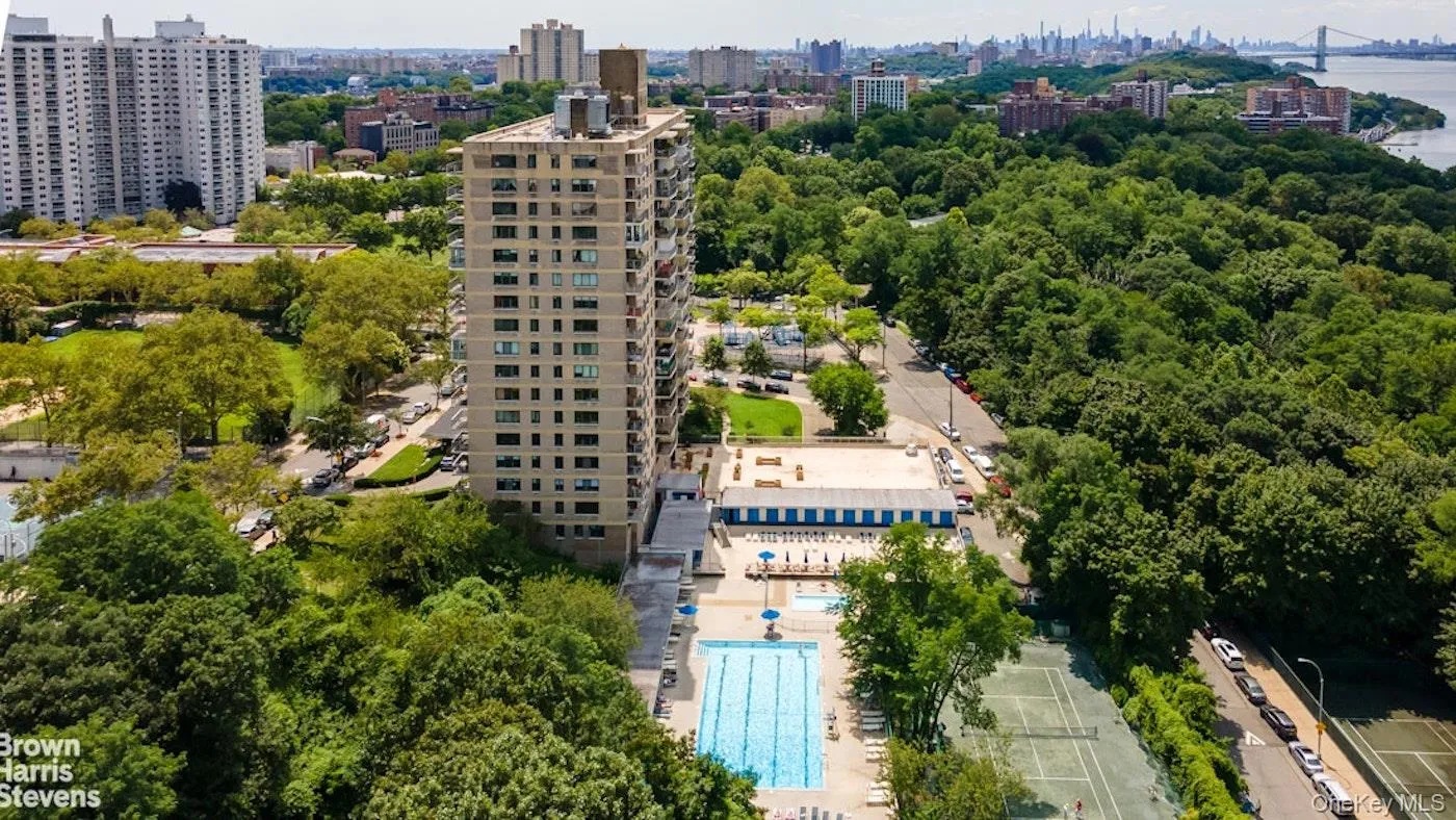 View of urban area with a pool area View of urban area with a pool area
