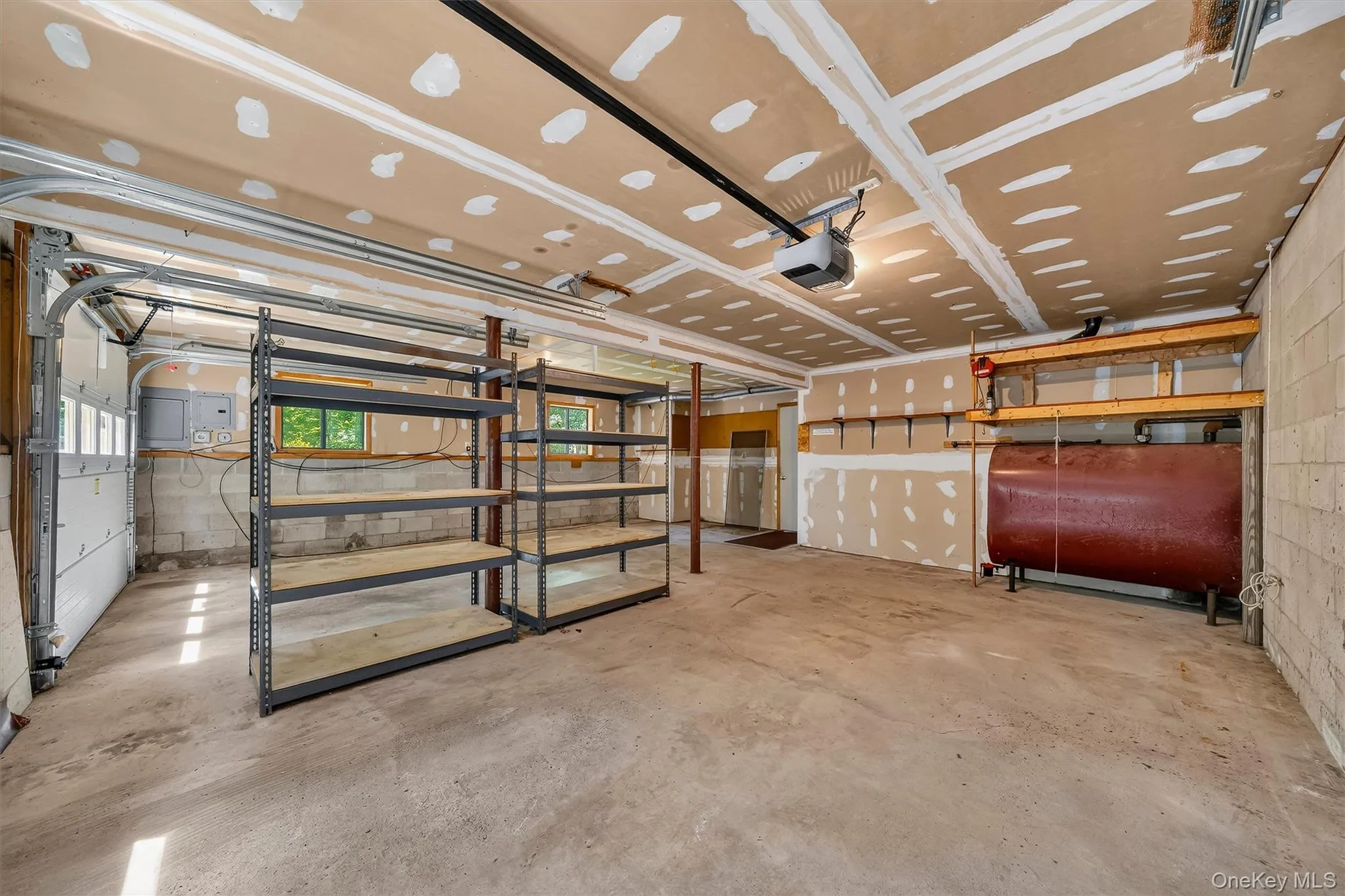 Nice deep 2 car garage with extra storage space. Has newer garage door, remote plus keypad Nice deep 2 car garage with extra storage space. Has newer garage door, remote plus keypad